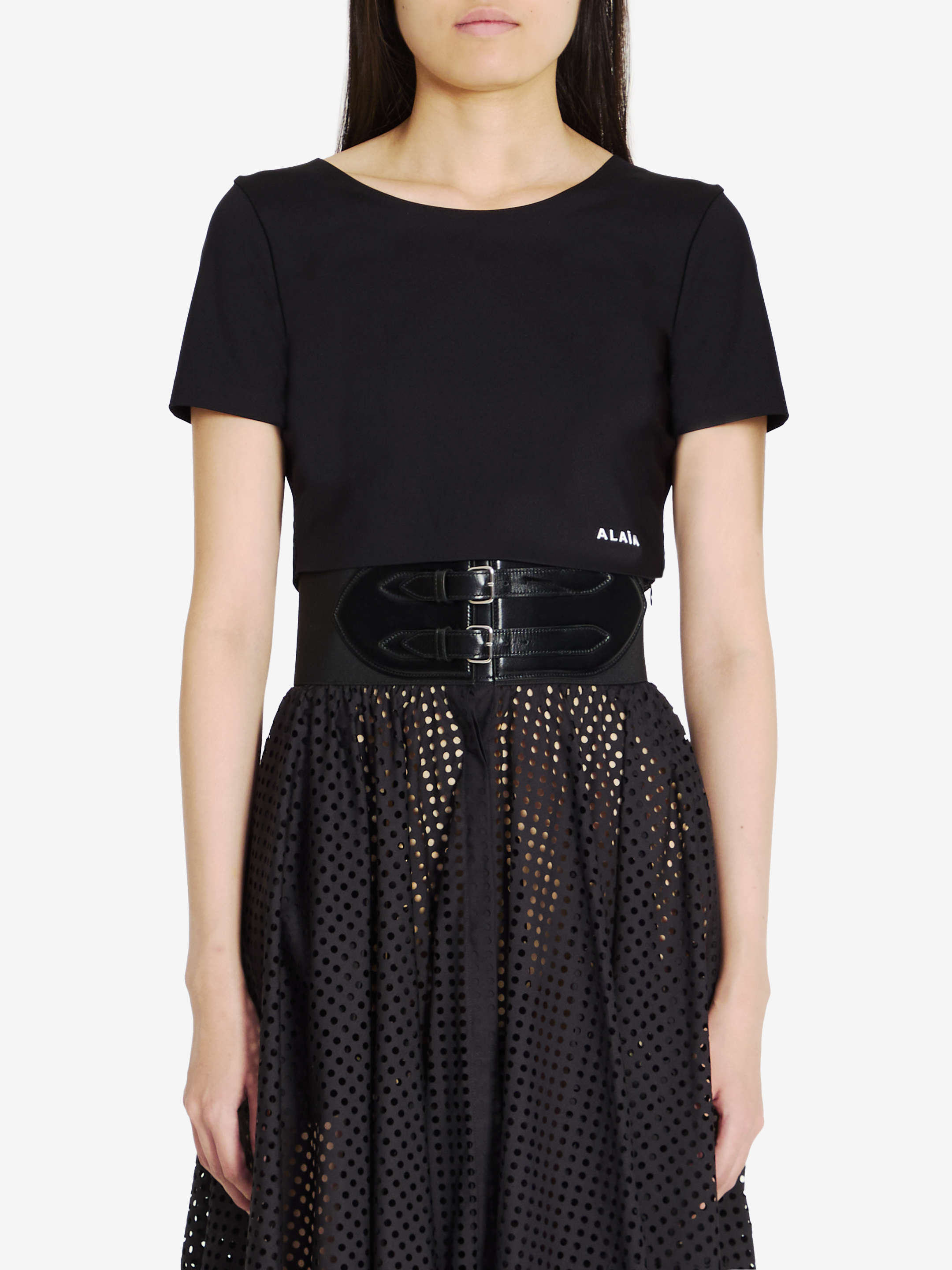 Shop Alaïa Sculpting Top In Black