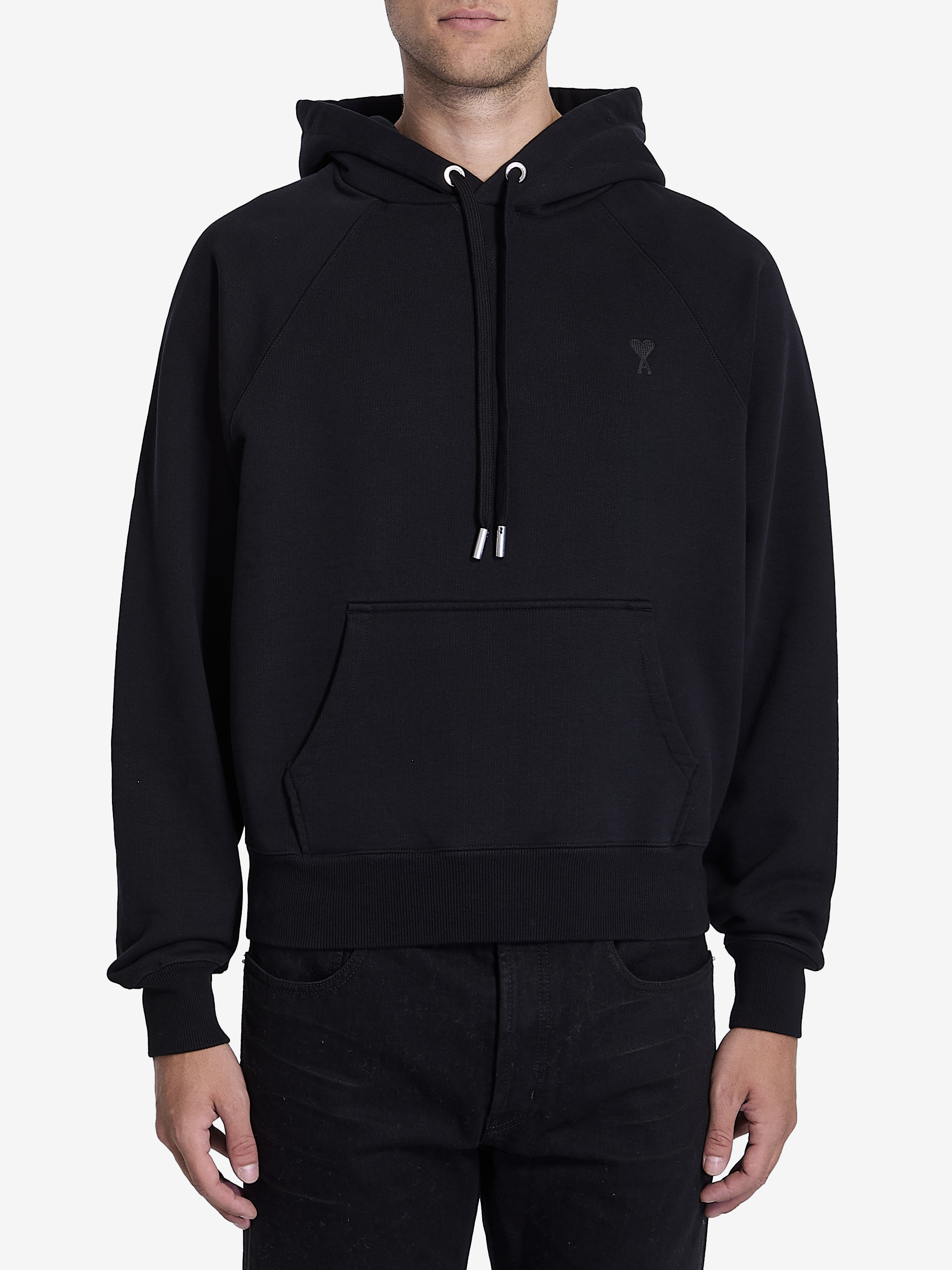 Shop Ami Alexandre Mattiussi Ami De Coeur Hoodie In Black