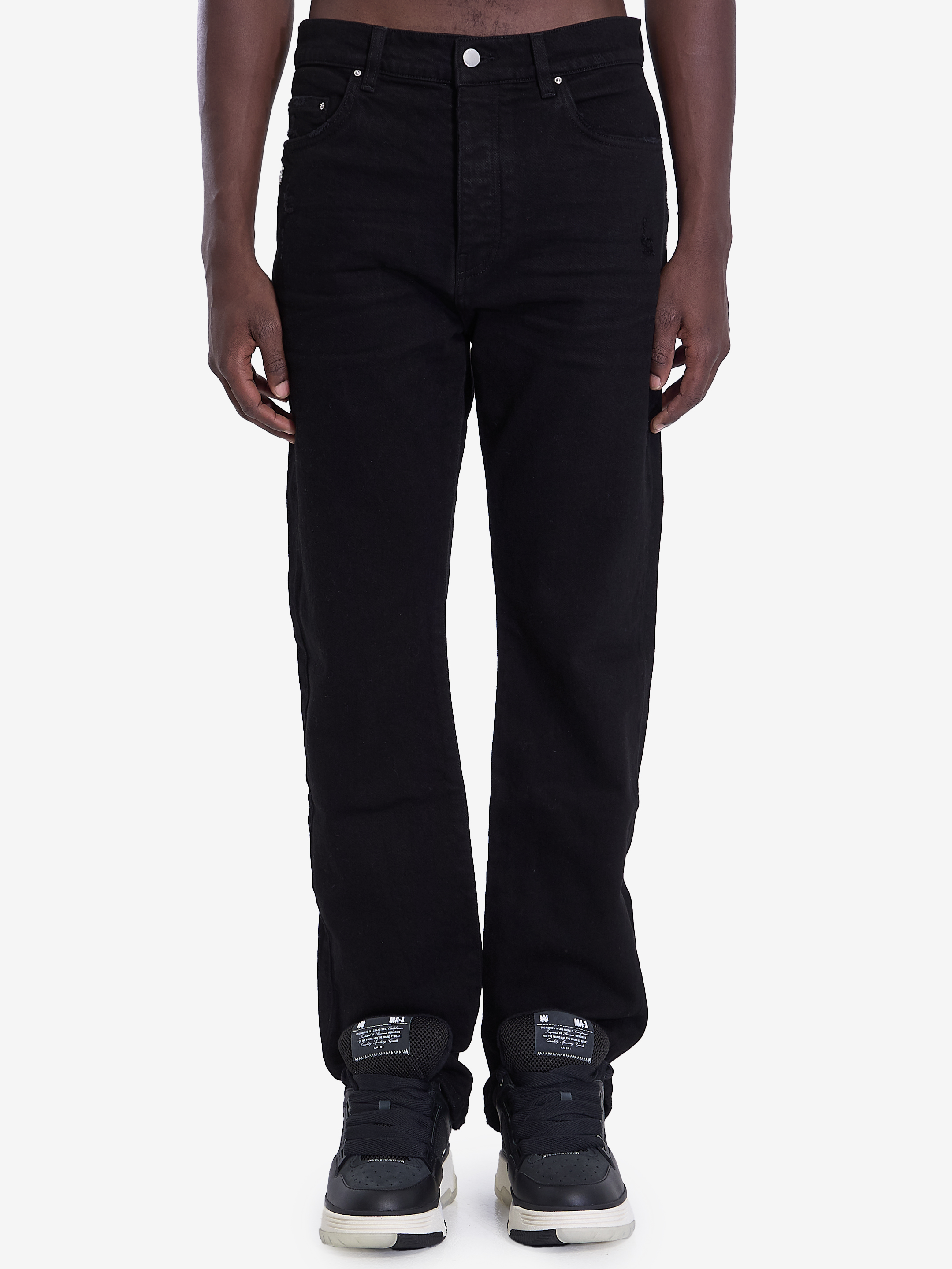 Shop Amiri Slim Jeans In Black