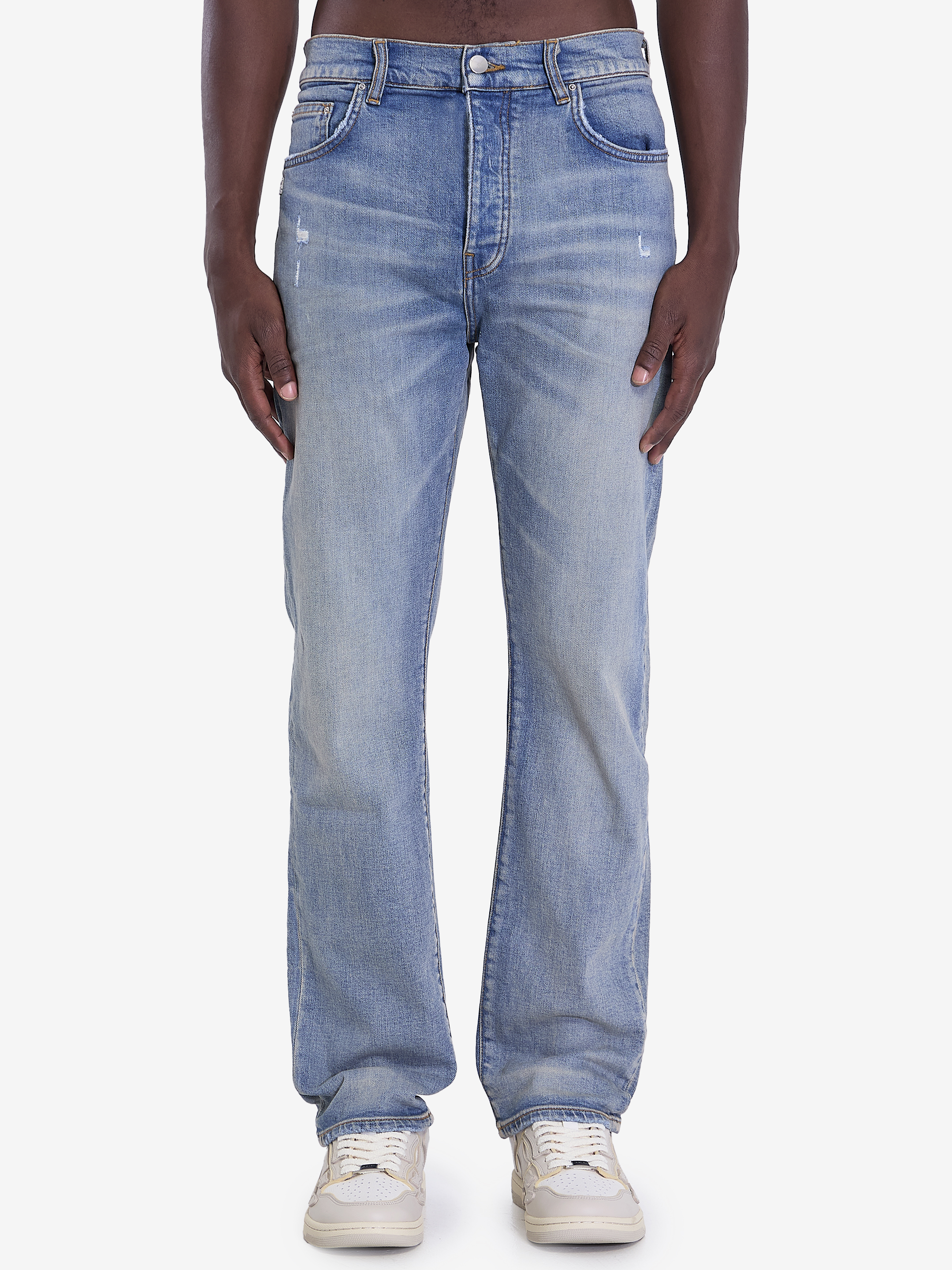 Shop Amiri Slim Jeans In Blue