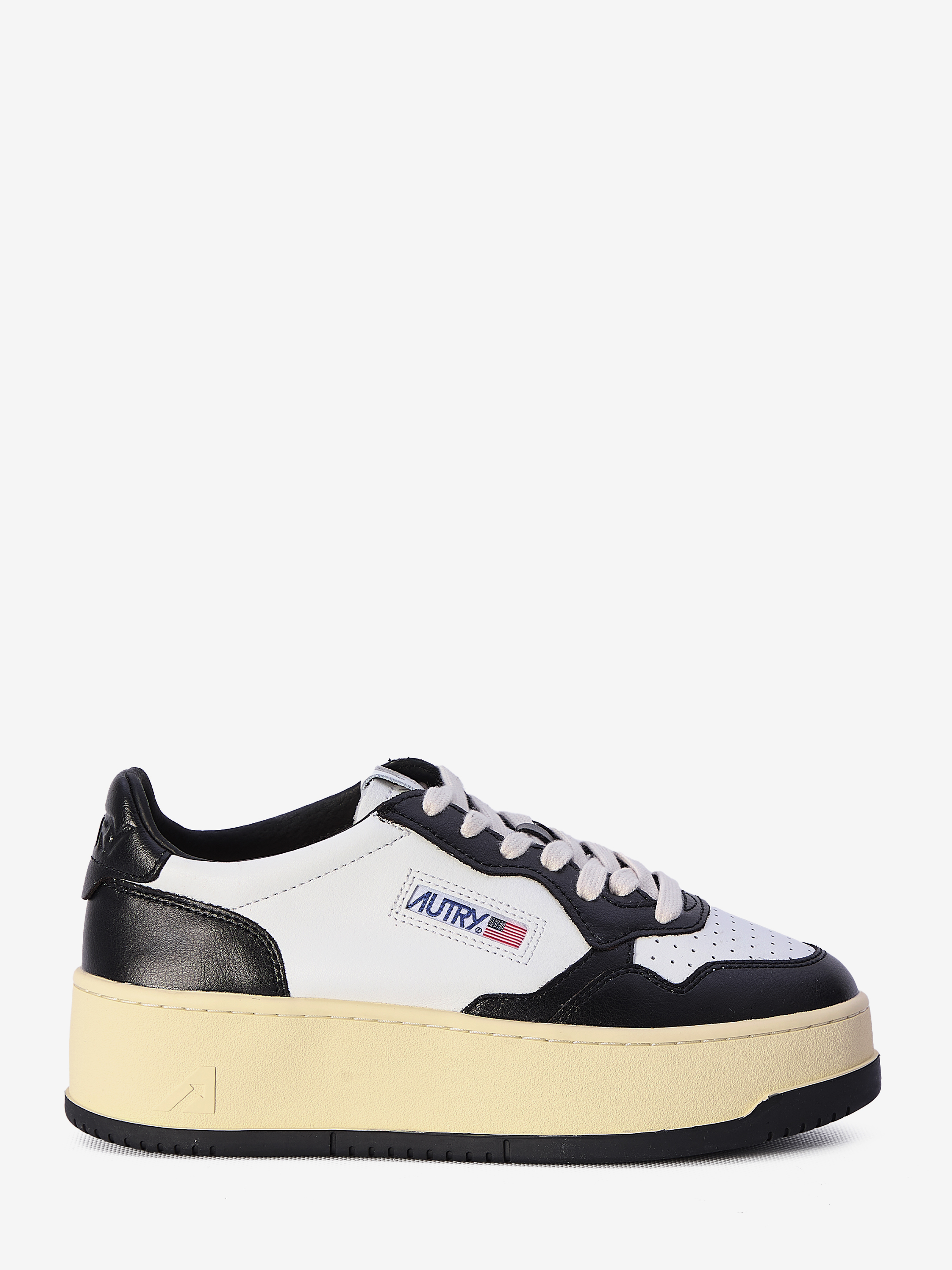 Shop Autry Medalist Platform Low Sneakers In White