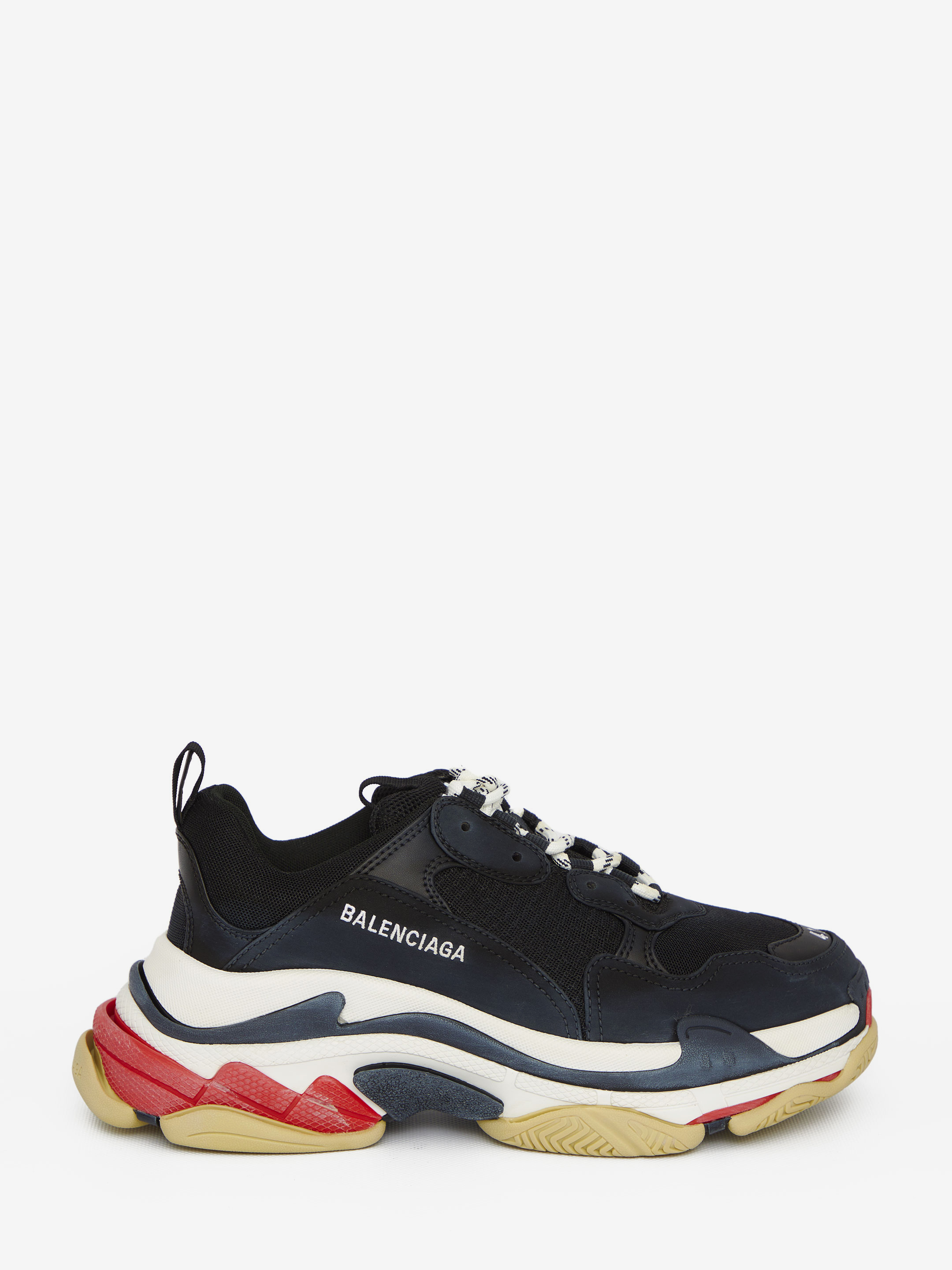 Shop Balenciaga Triple S Sneakers In Black