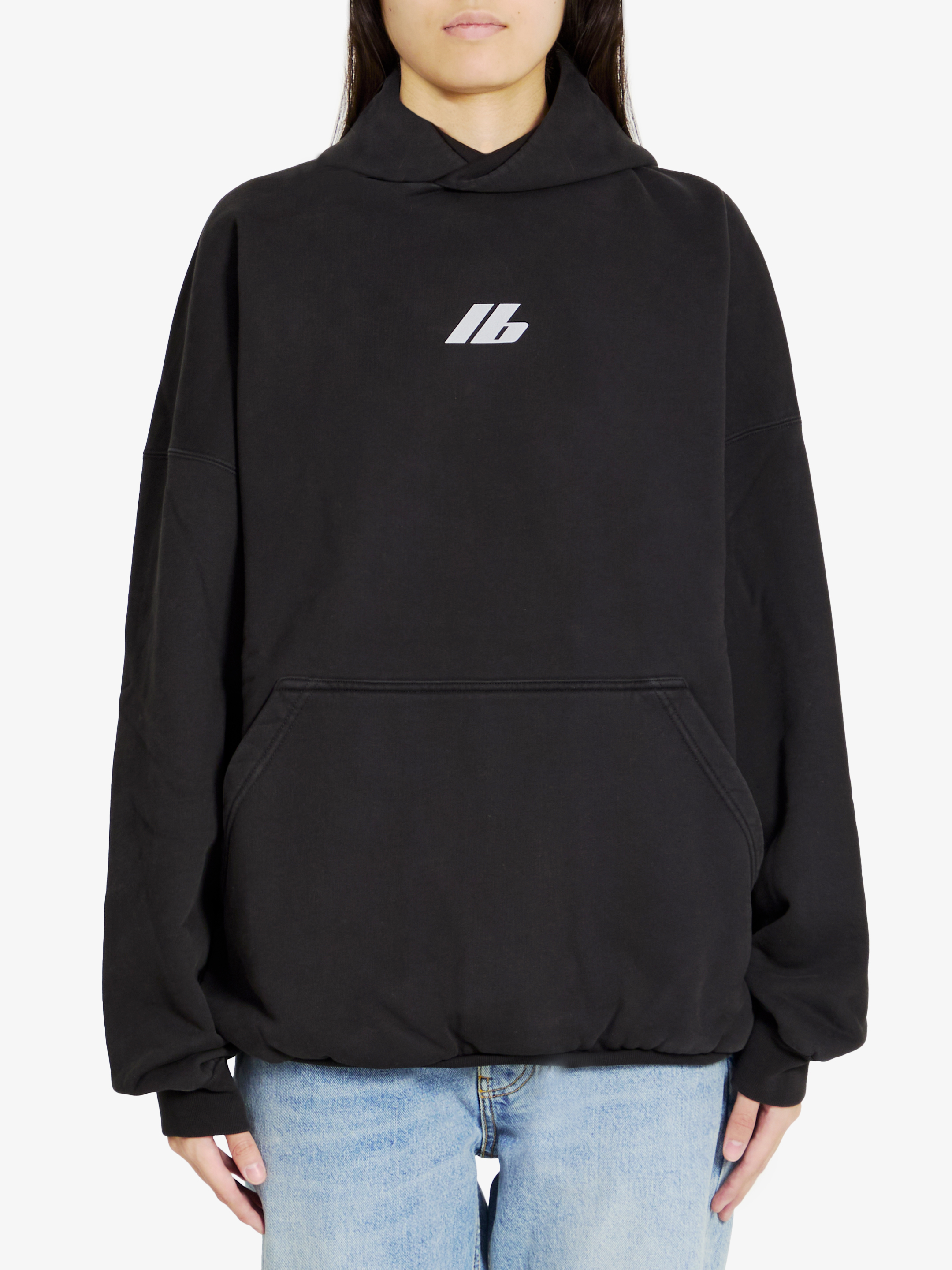 Shop Balenciaga Activewear Hoodie In Black