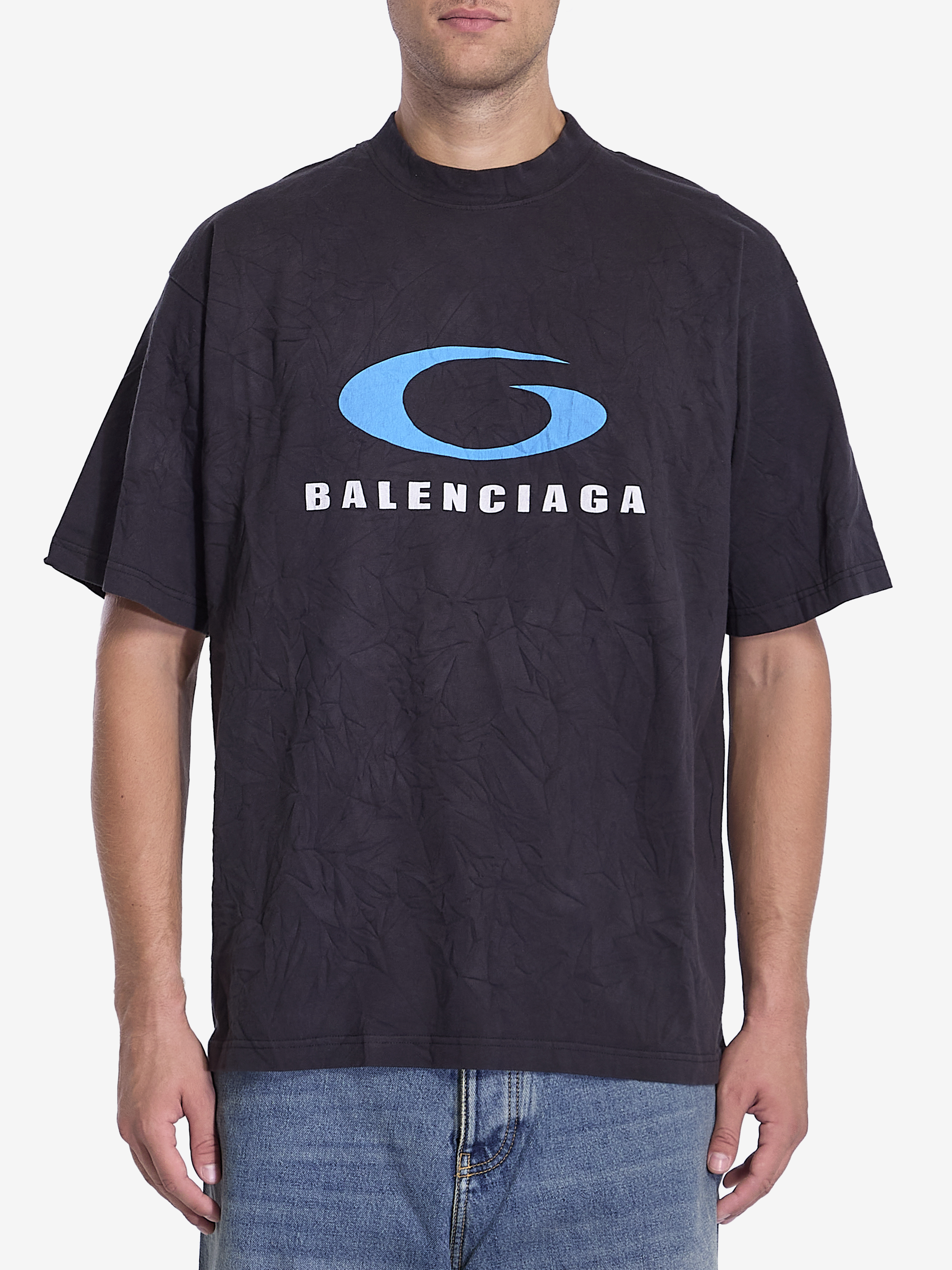 Shop Balenciaga Loop Sports Icon Tshirt In Black