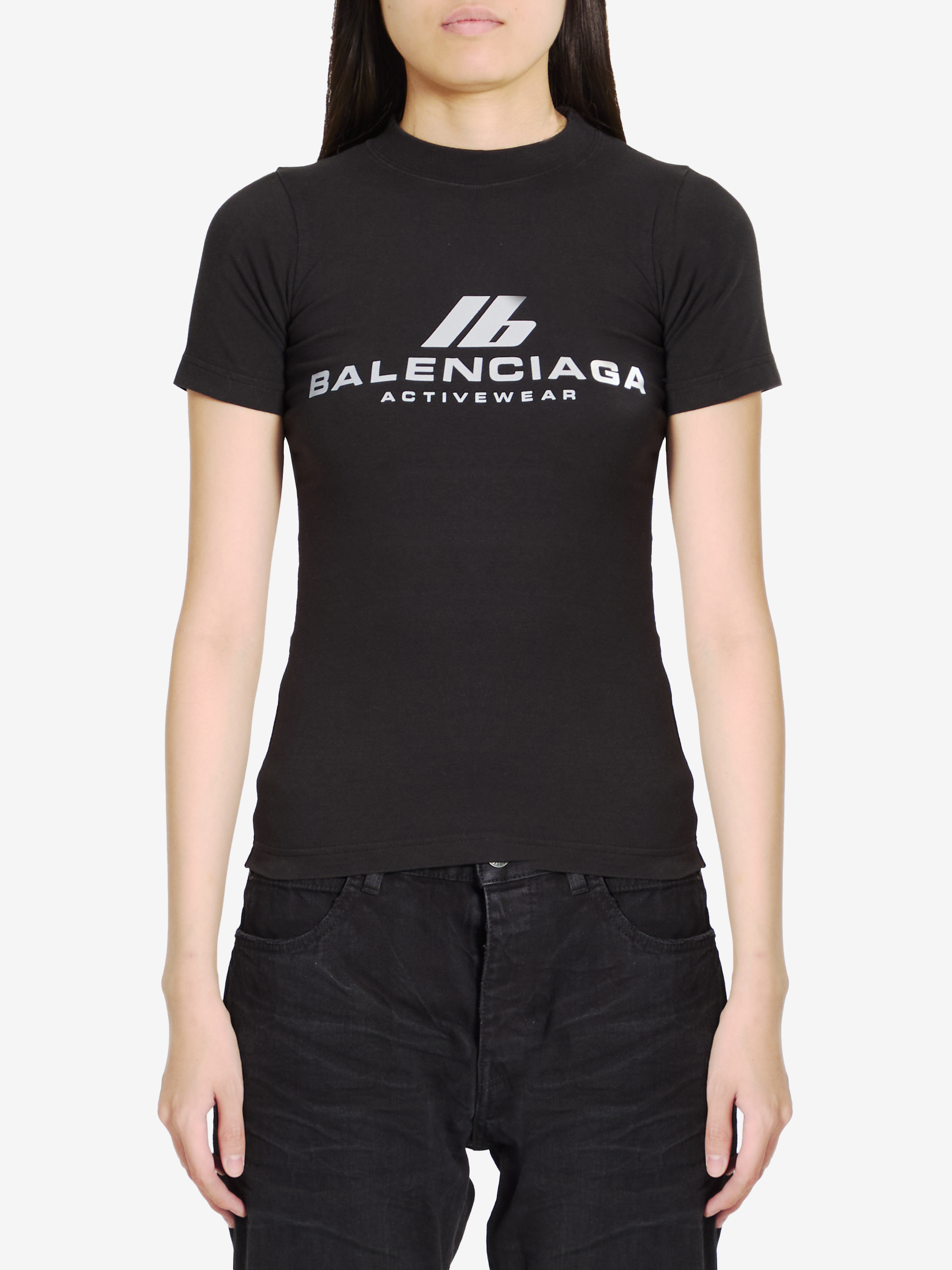 Shop Balenciaga Activewear Tshirt In Black