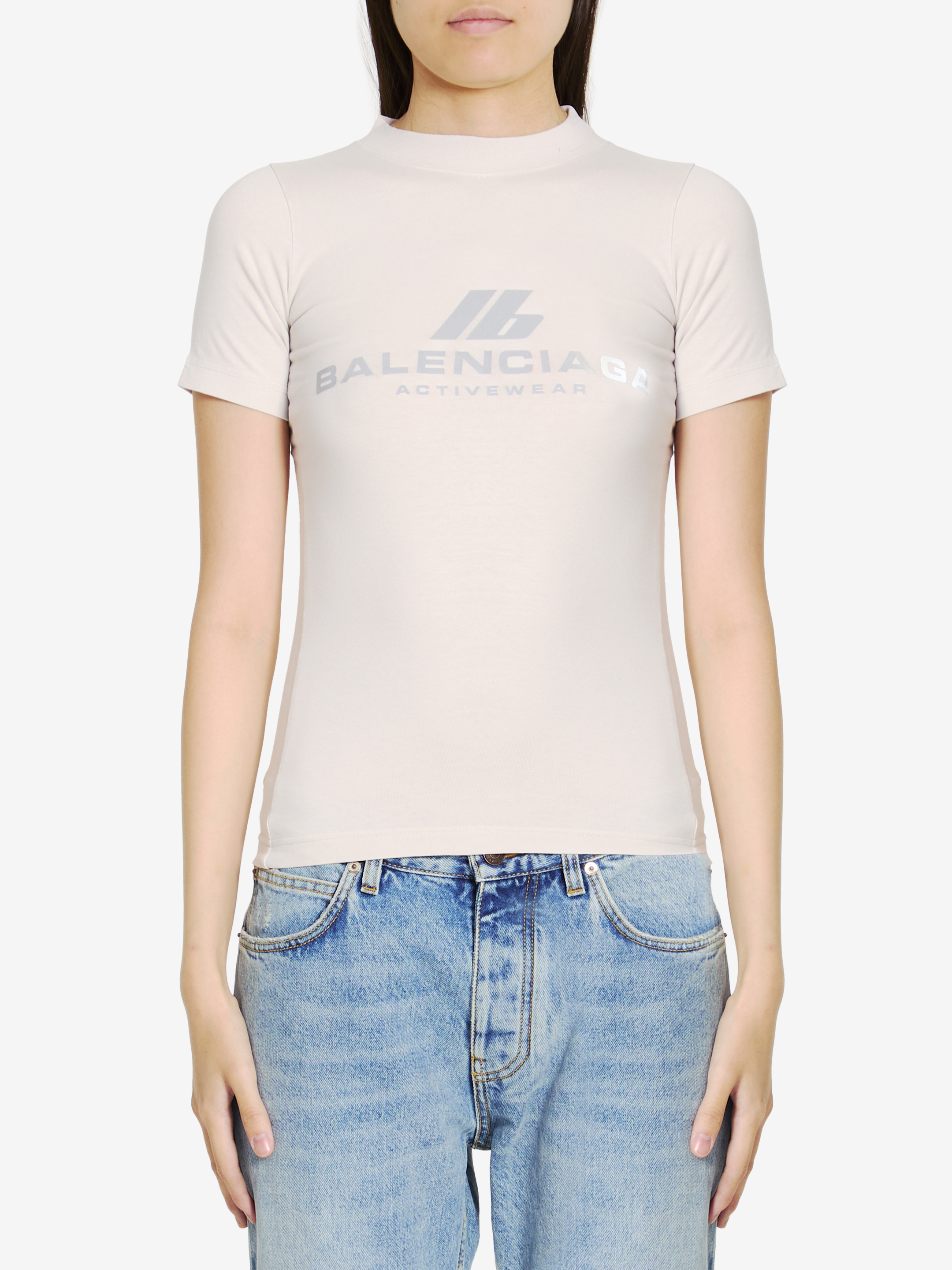 Shop Balenciaga Activewear Tshirt In White