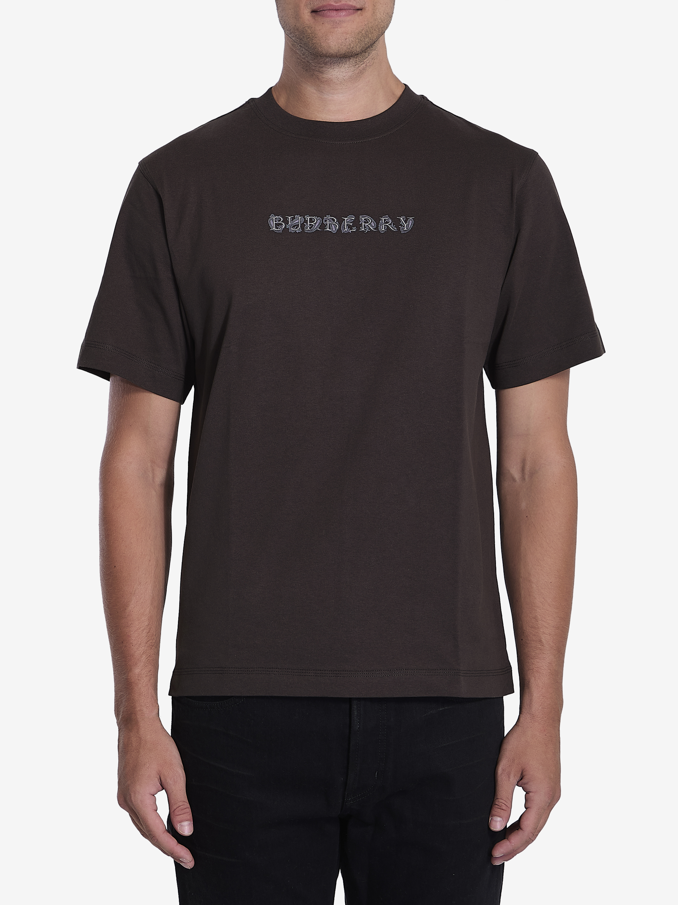 Shop Burberry Logo Tshirt In Brown