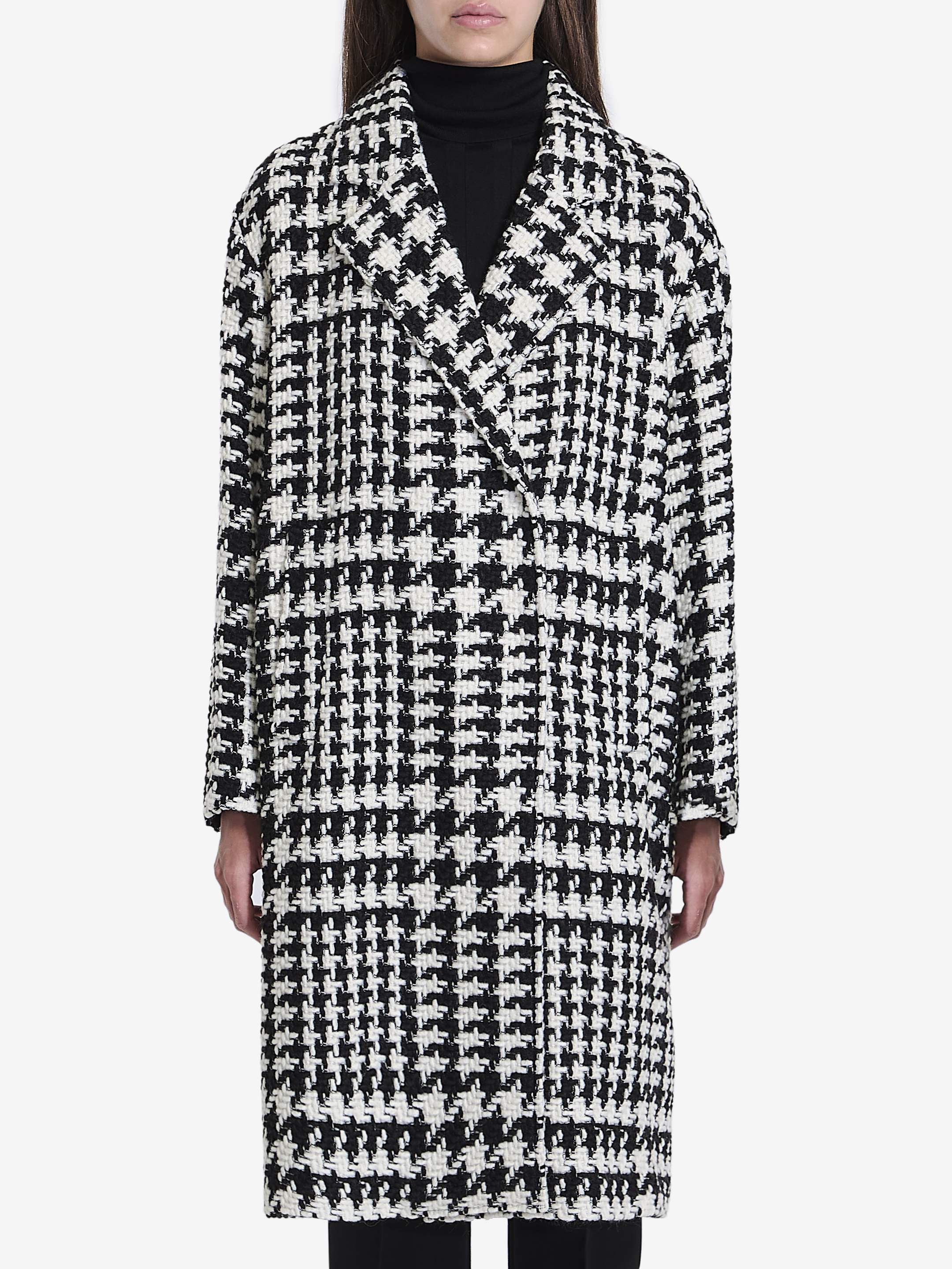 Shop Dolce & Gabbana Wool Blend Coat In White