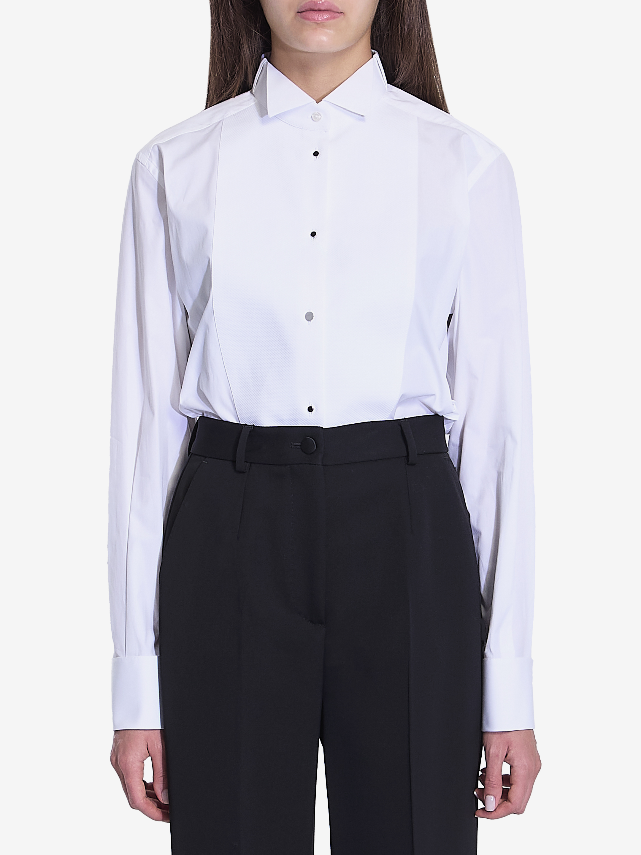 Shop Dolce & Gabbana Cotton Poplin Shirt In White