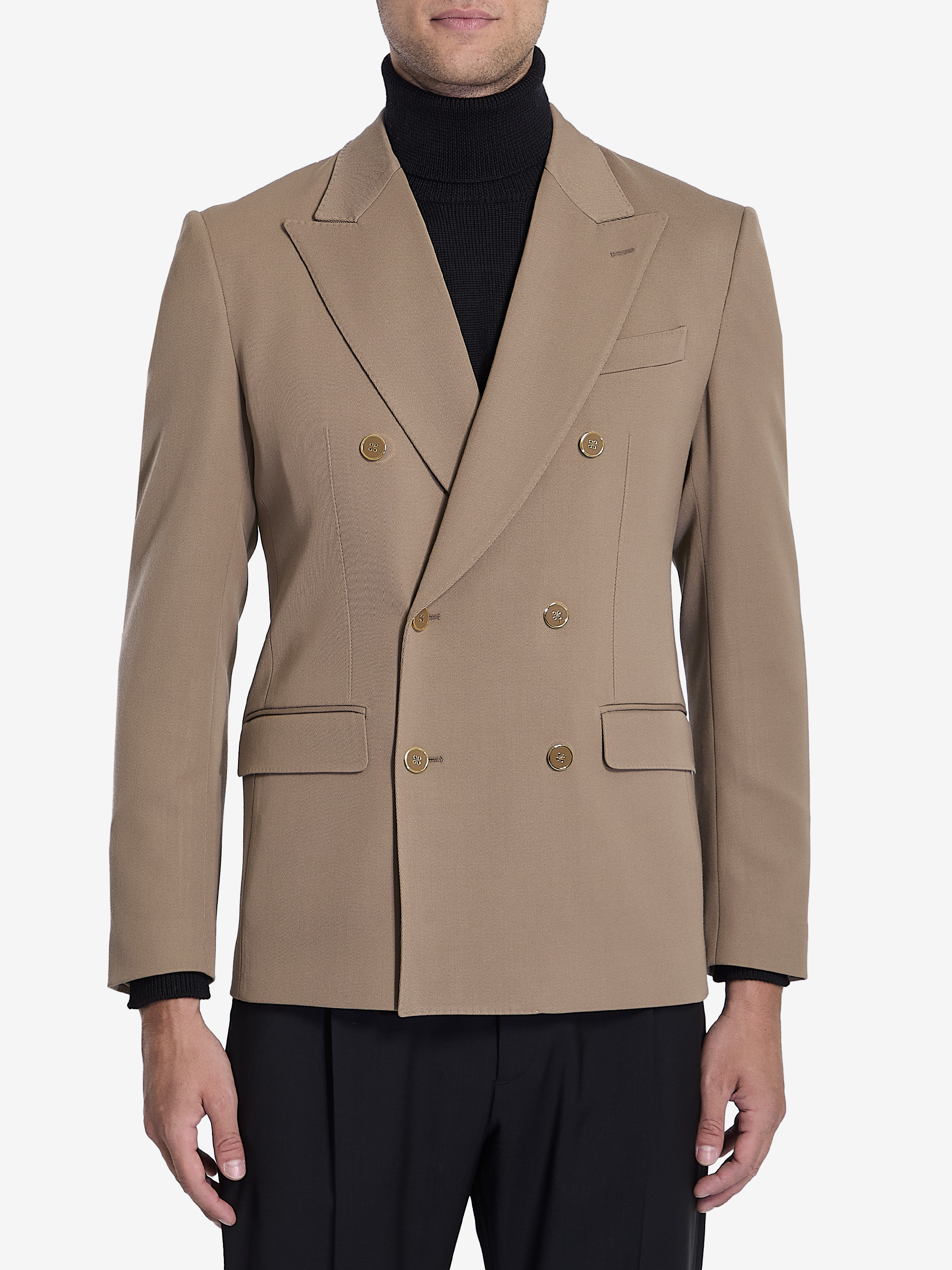 Shop Dolce & Gabbana Technical Gabardine Jacket In Beige