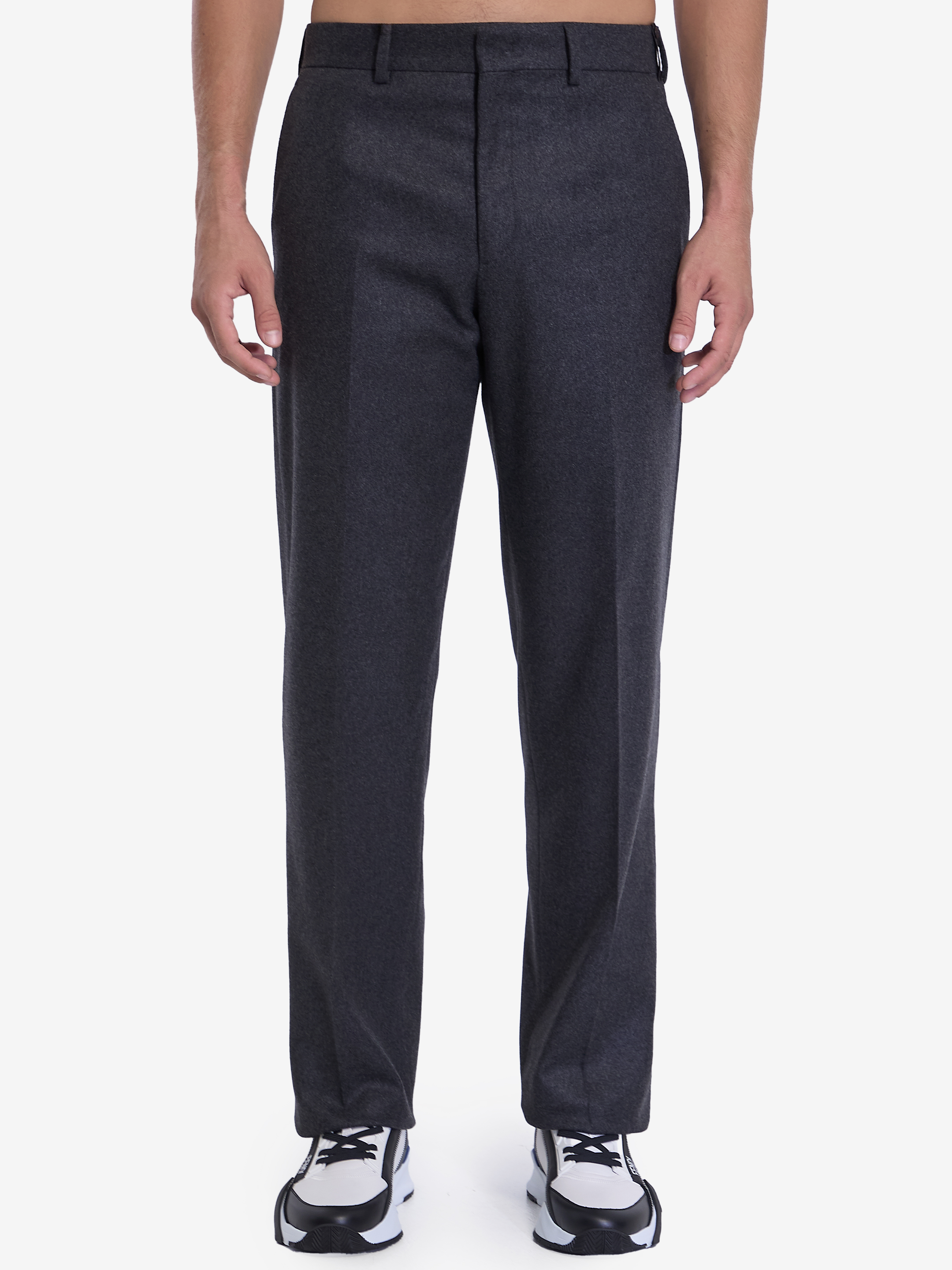 Shop Fendi Cashmere Trousers In Grey