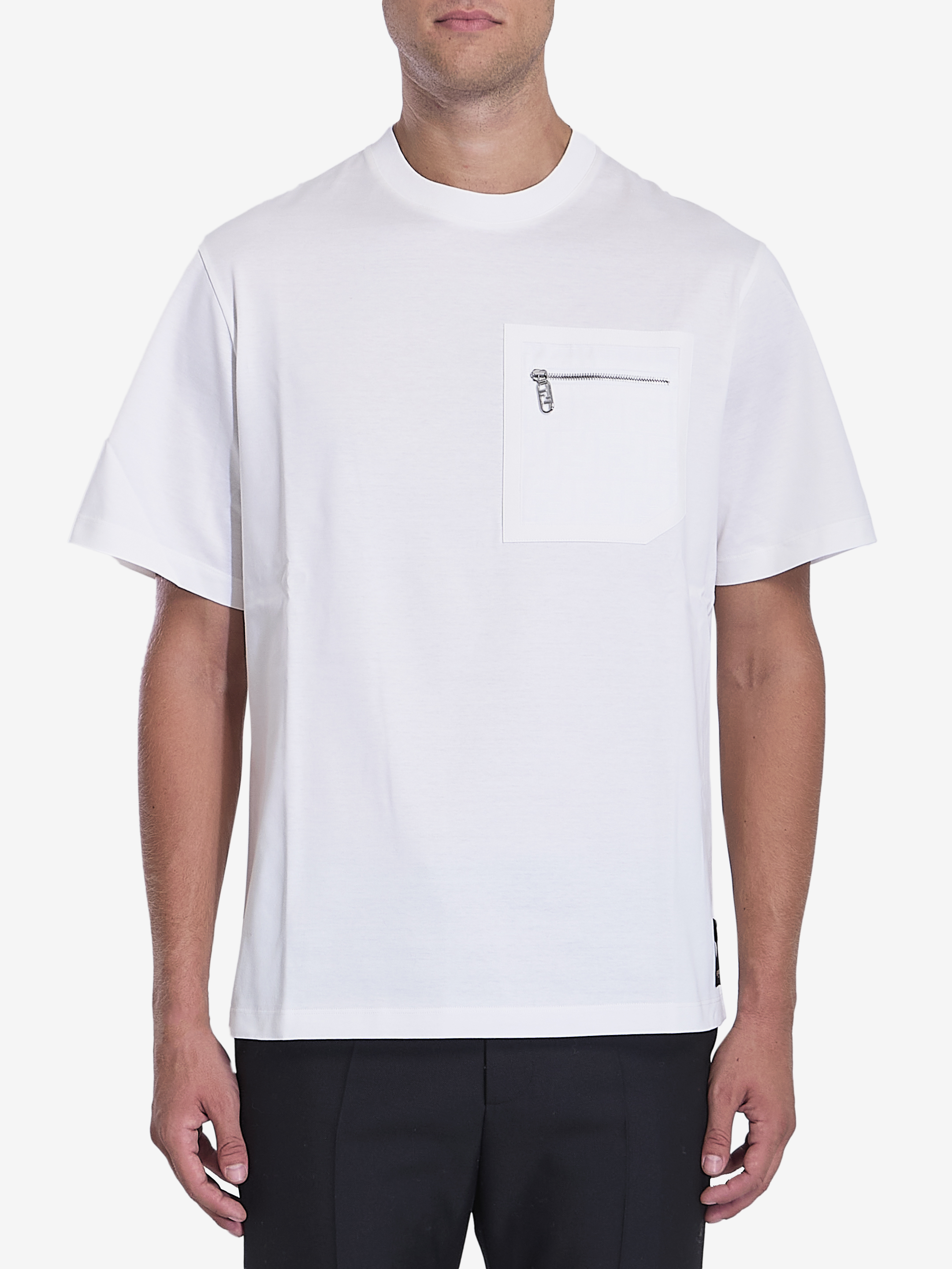 Shop Fendi Jersey Tshirt In White