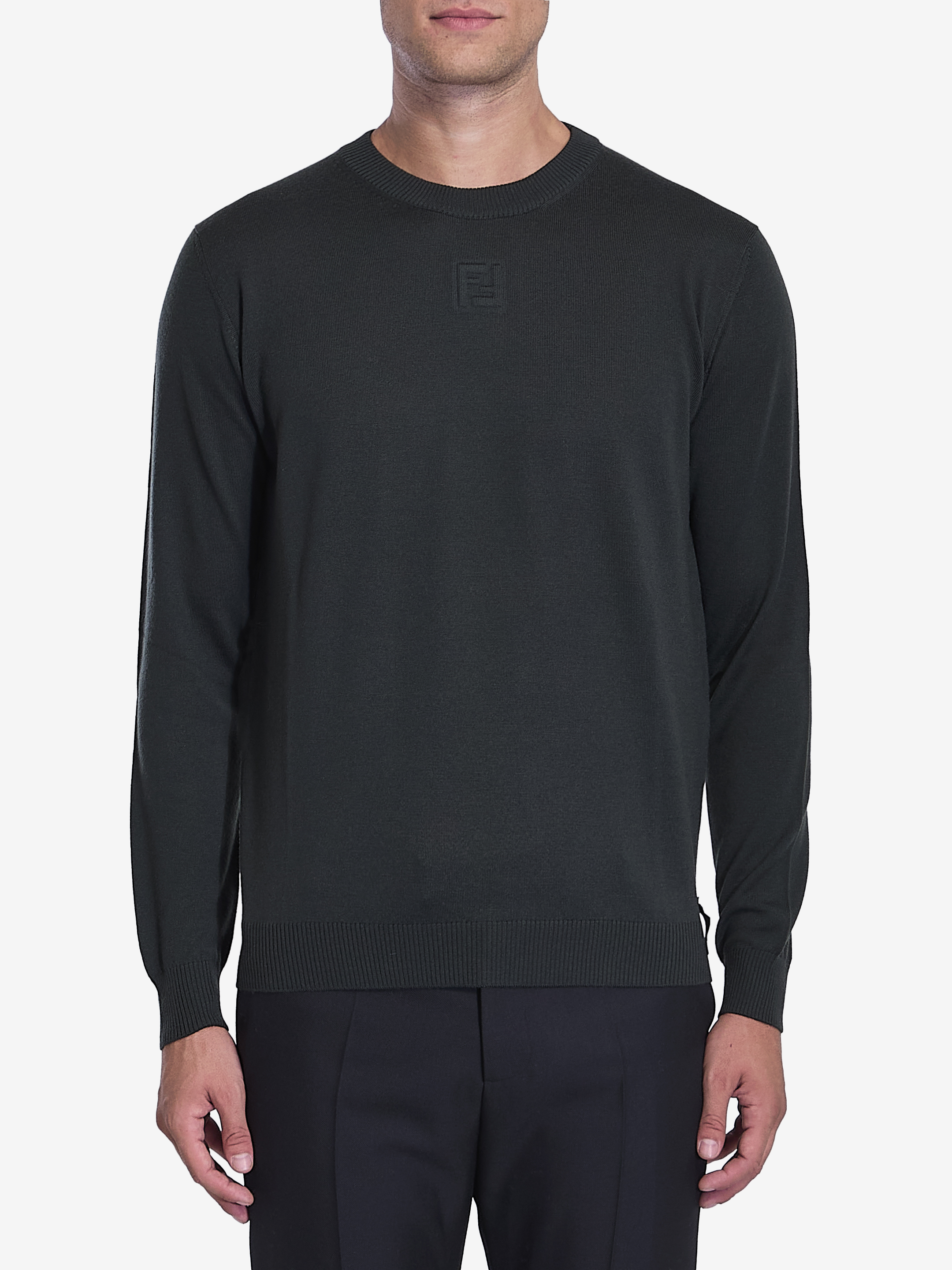 Shop Fendi Wool Pullover In Green