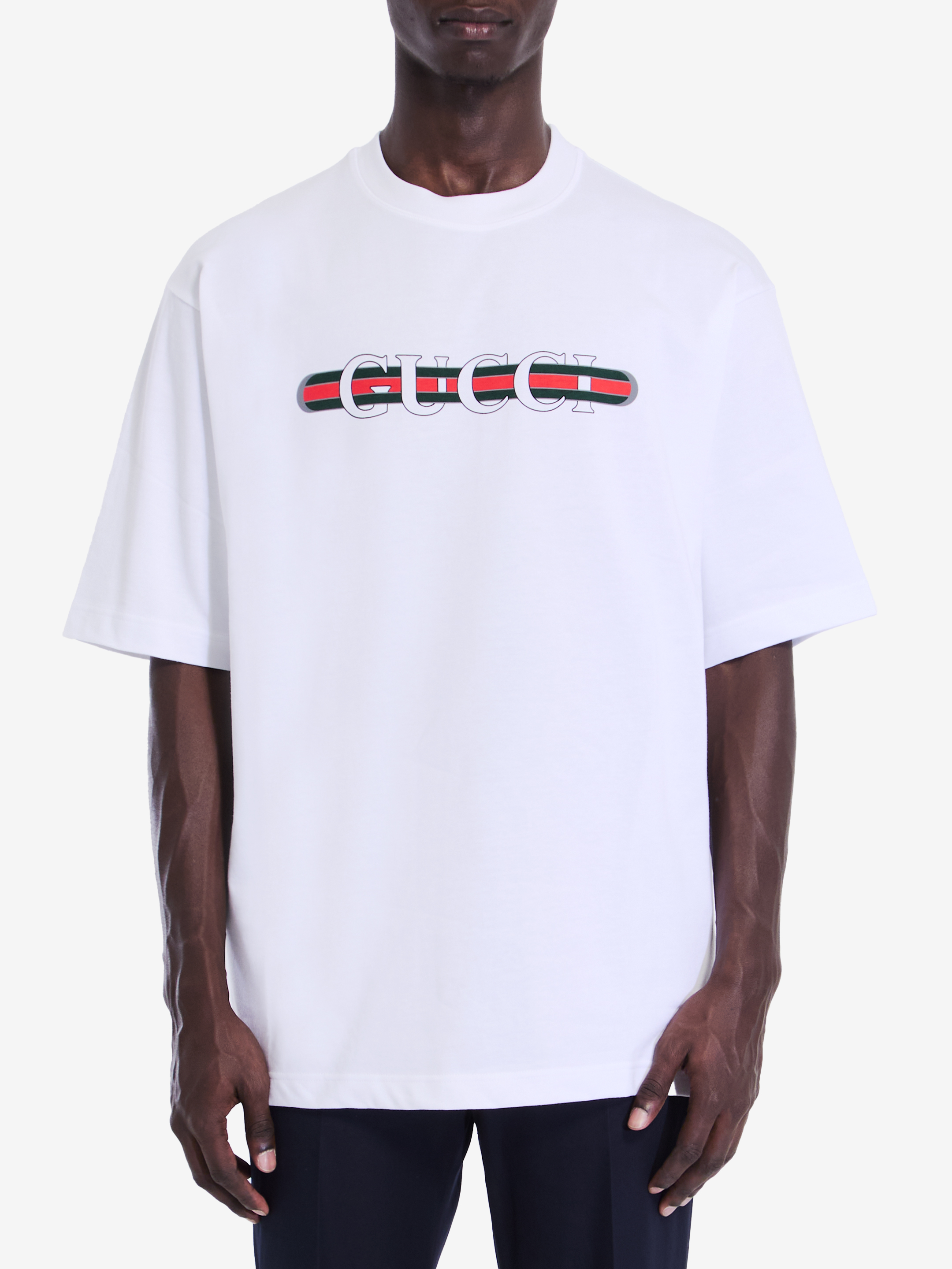 Shop Gucci Tshirt Con Stampa  In White