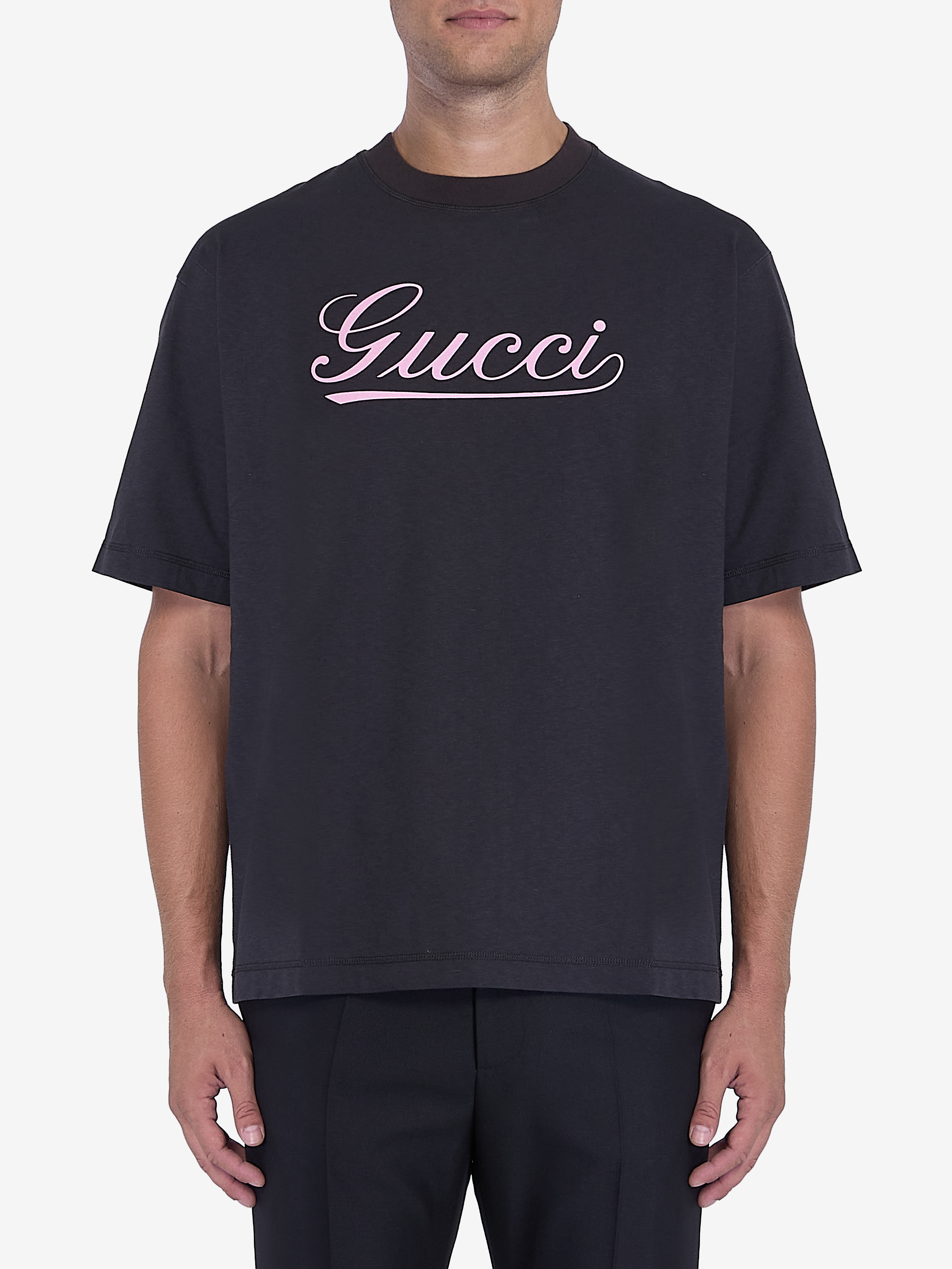 Shop Gucci Tshirt Con Stampa  In Black