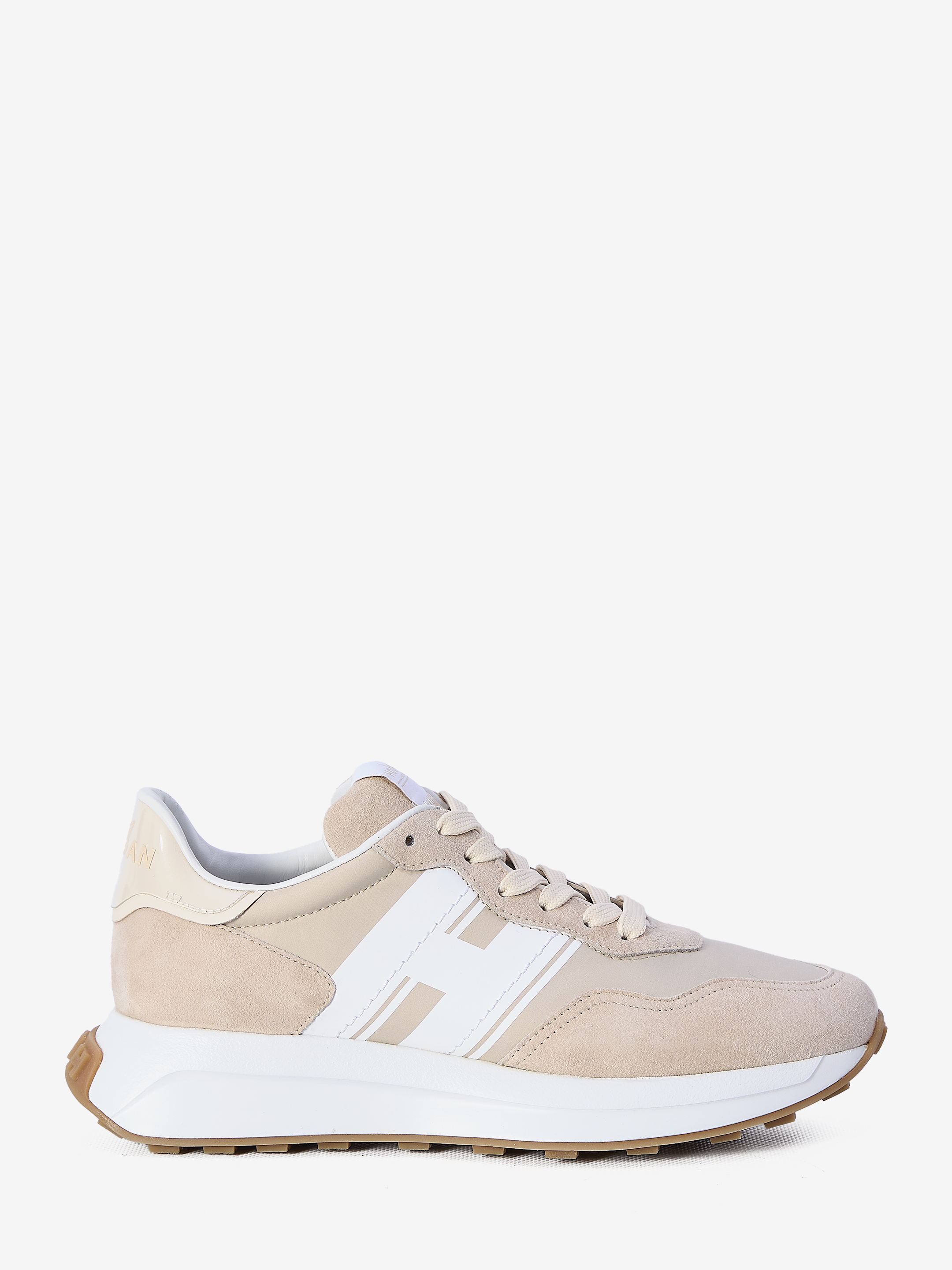 Shop Hogan H641 Sneakers In Beige