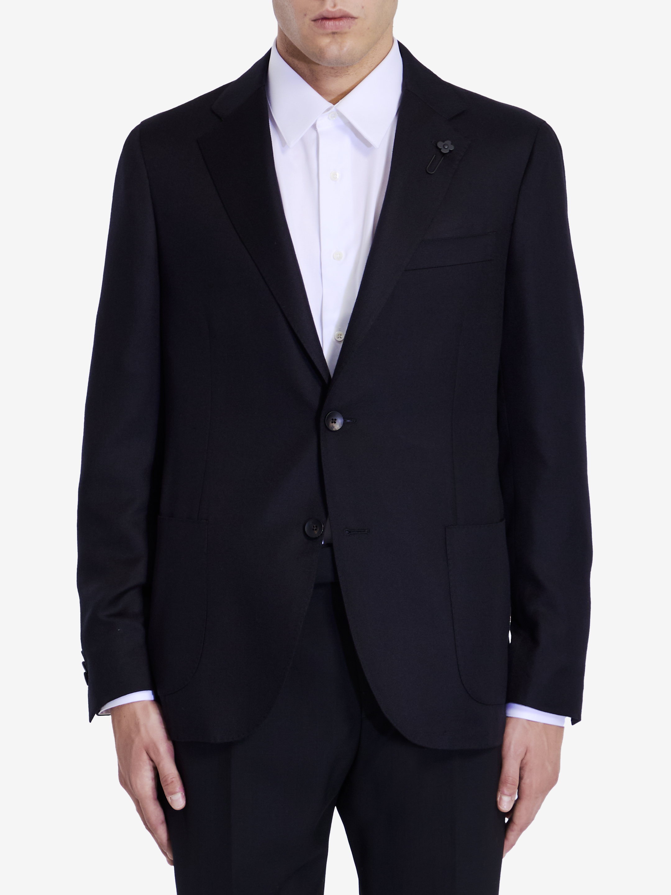 Shop Lardini Cashmere Blend Jacket In Black