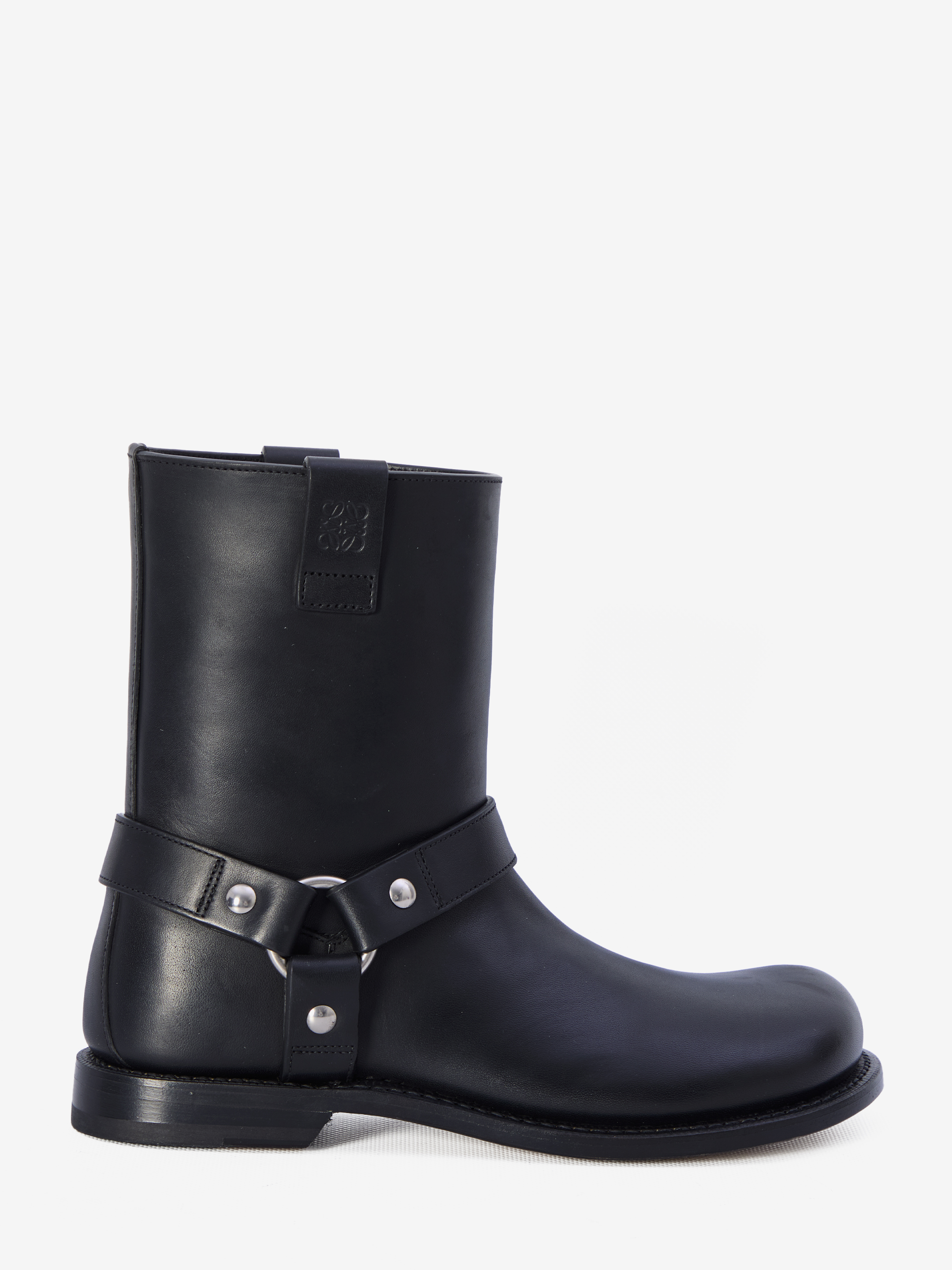 Shop Loewe Campo Biker Boots In Black