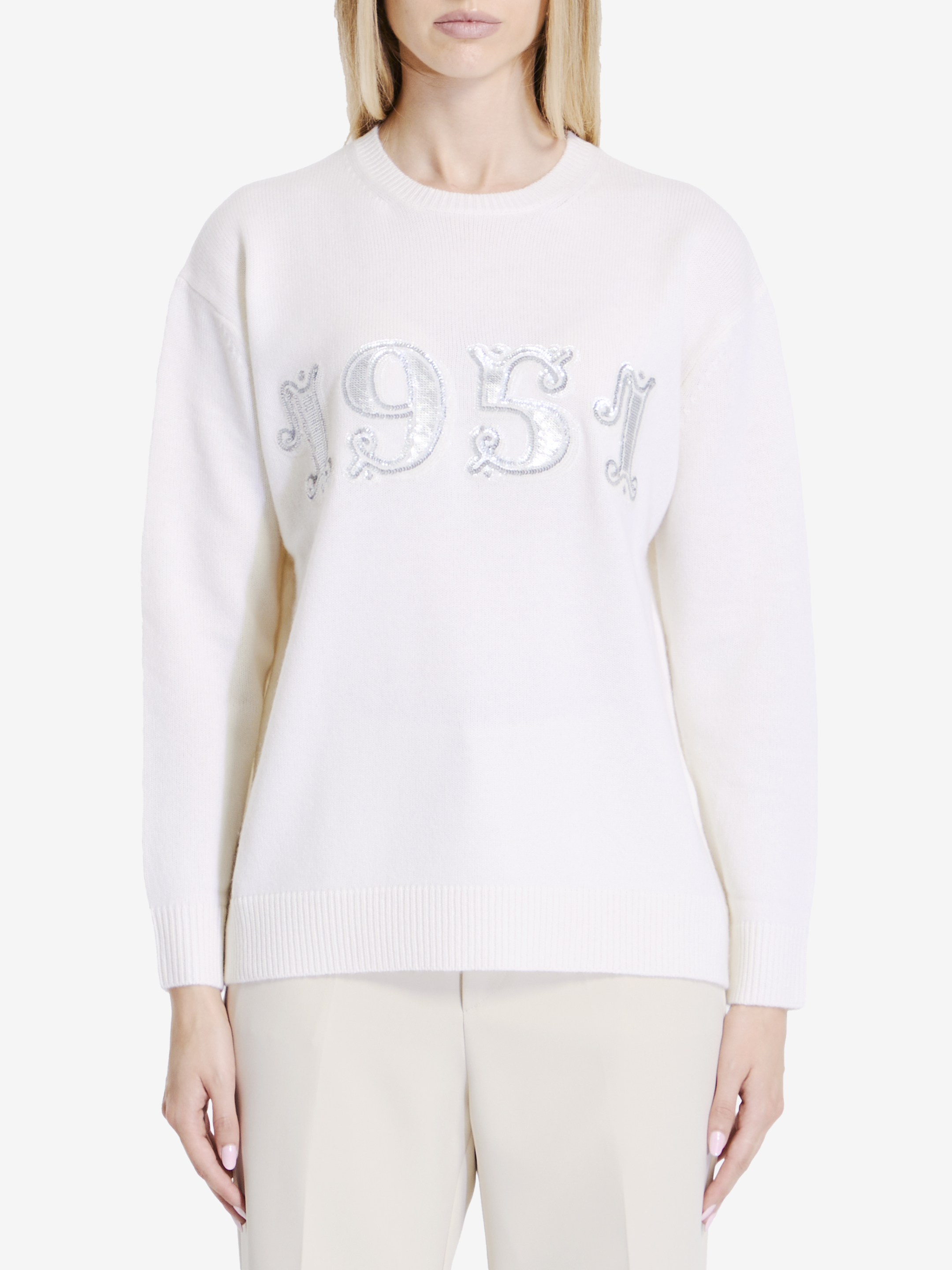 Shop Max Mara Plata Sweater In White