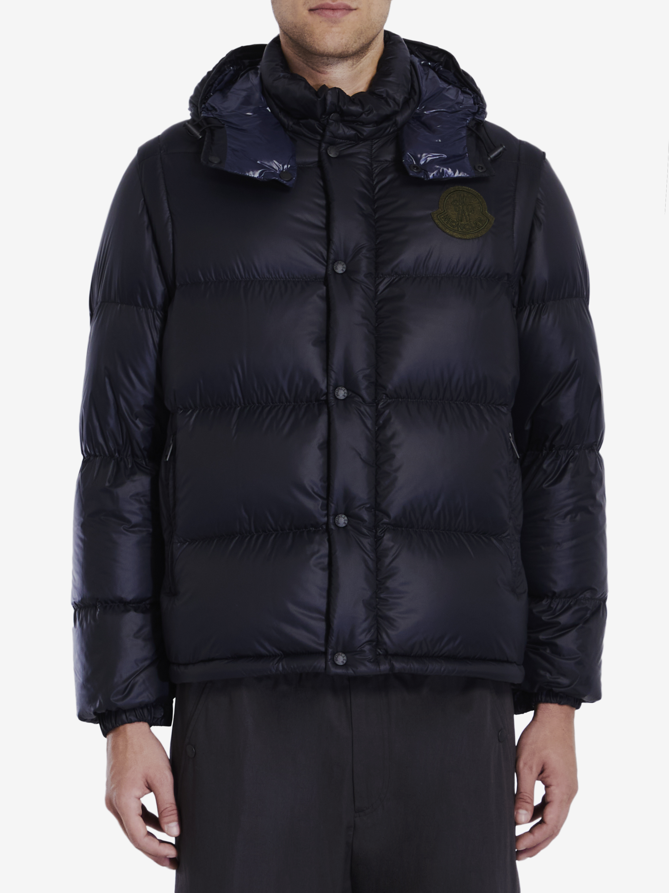 Shop Moncler Cyclone 2in1 Down Jacket In Black