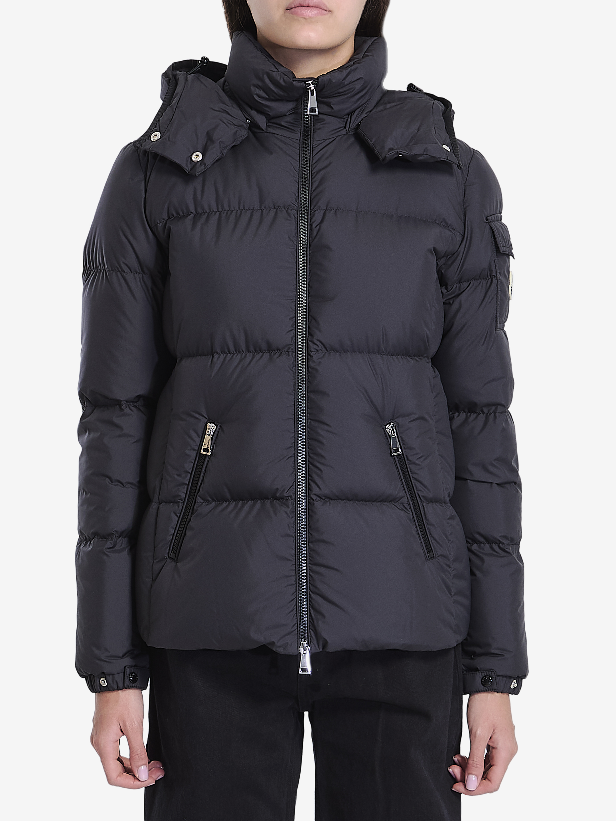 Shop Moncler Fourmines Short Down Jacket In Black