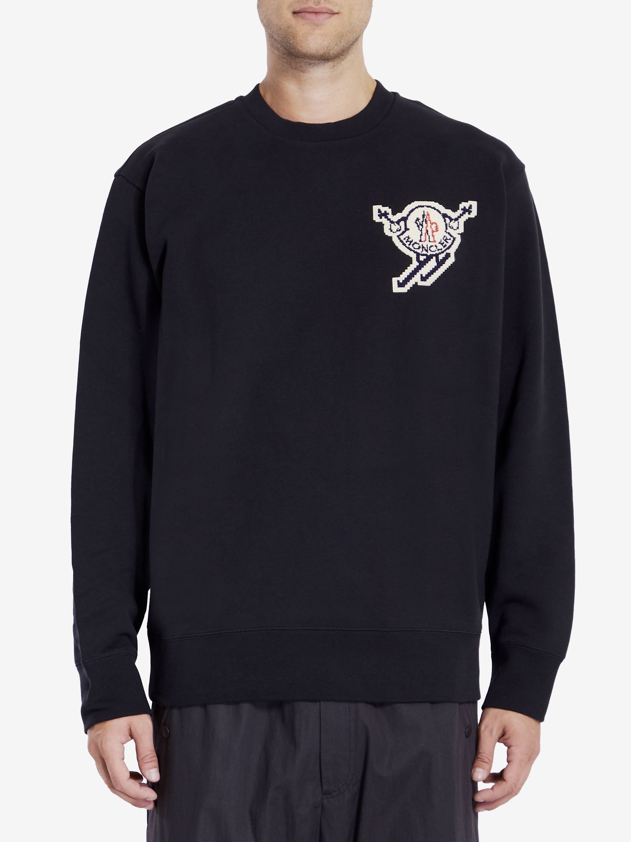 Shop Moncler Ski Patch Sweatshirt In Black