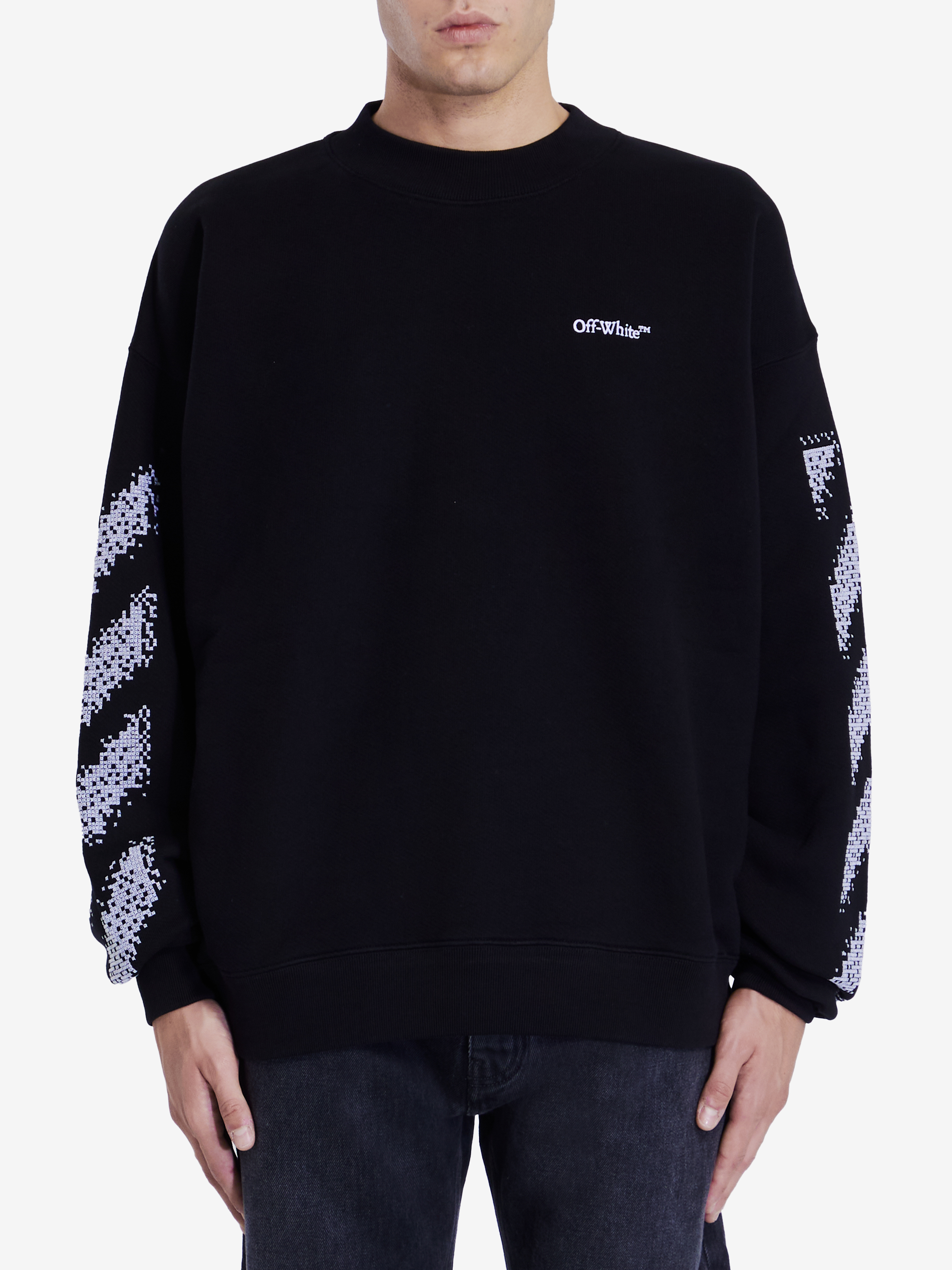 Shop Off-white Pixel Diag Sweatshirt In White