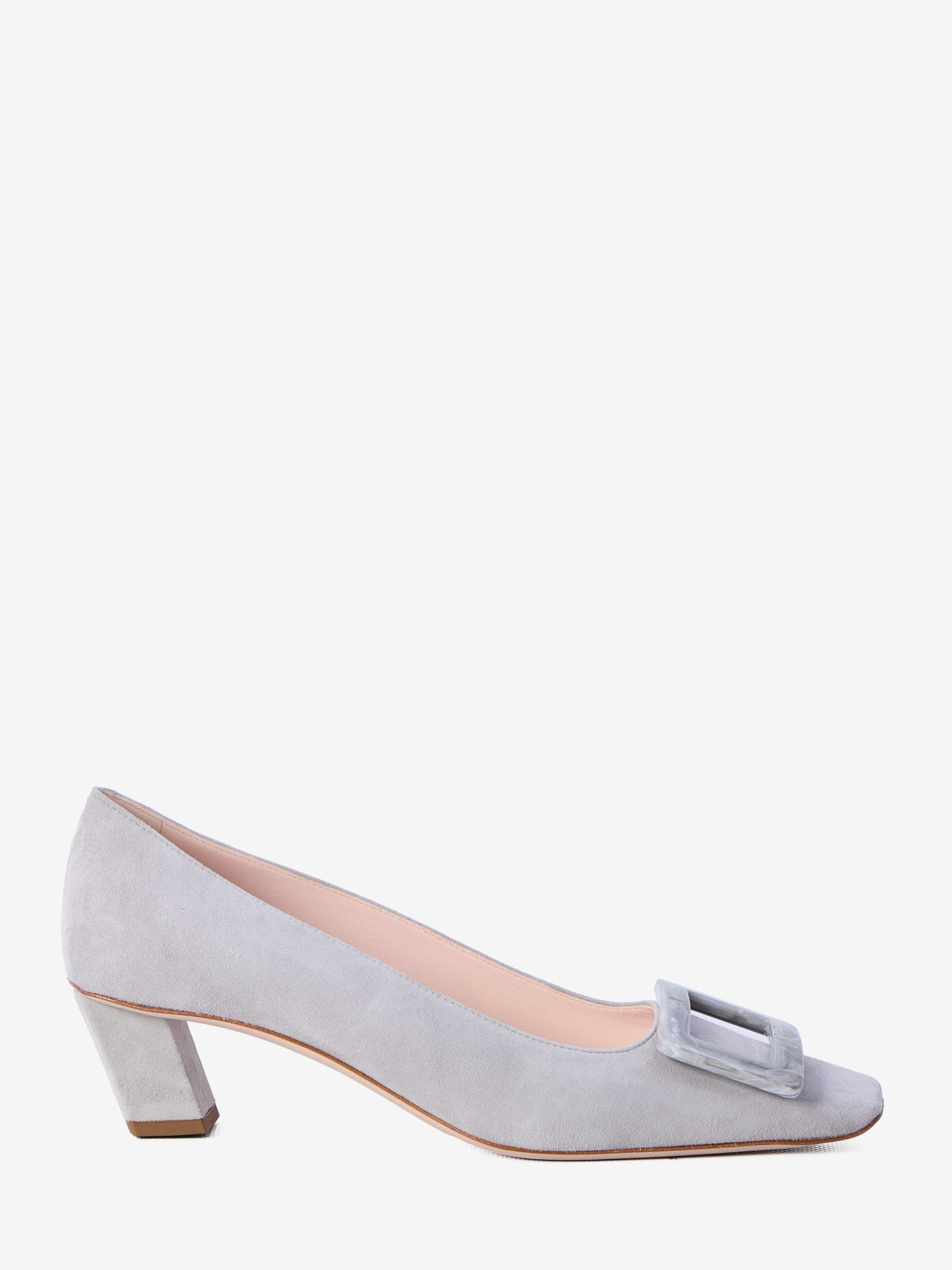 Shop Roger Vivier Dcollet Belle Vivier In Grey