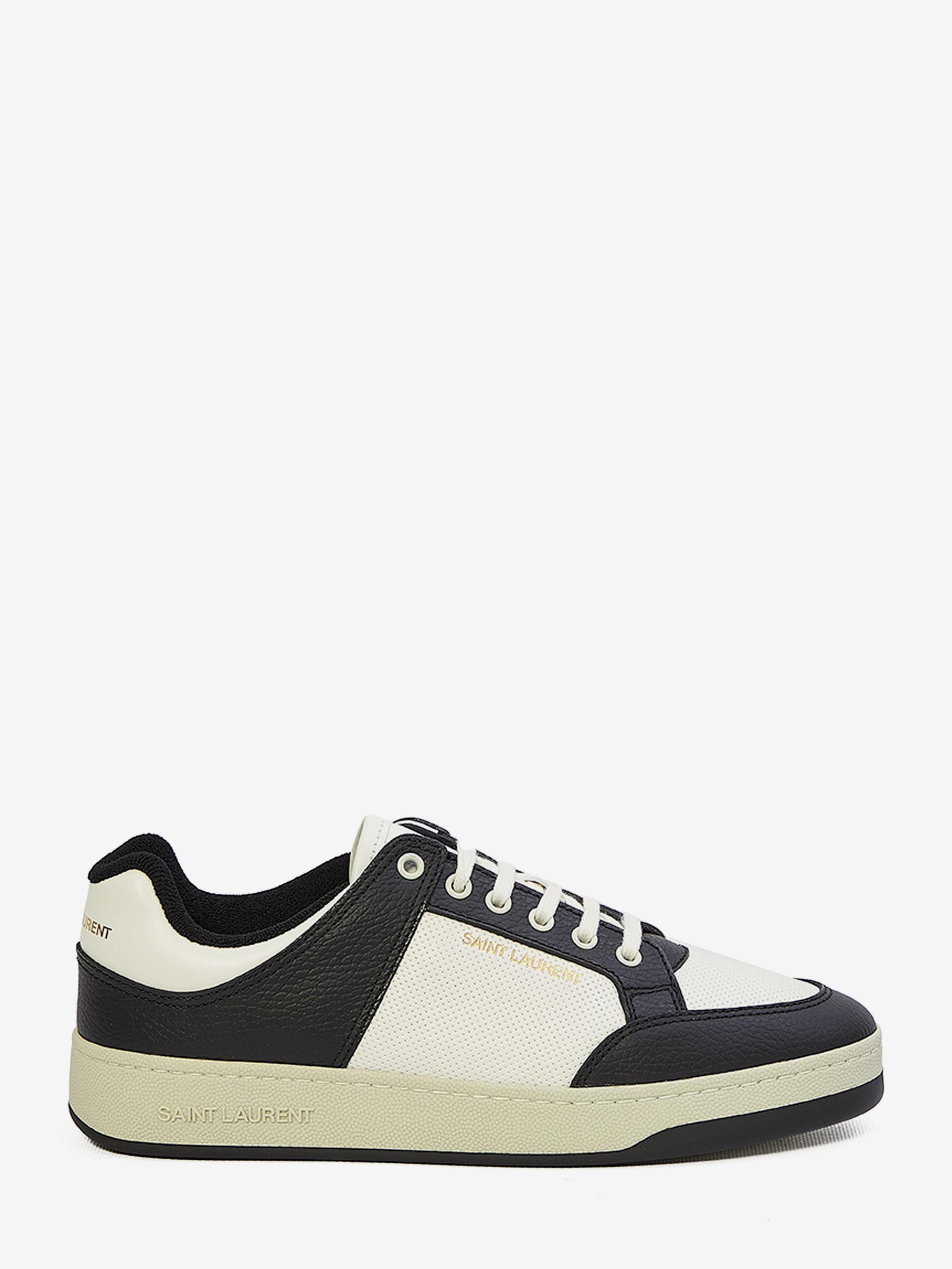 Shop Saint Laurent Sl61 Lowtop Sneakers In Black