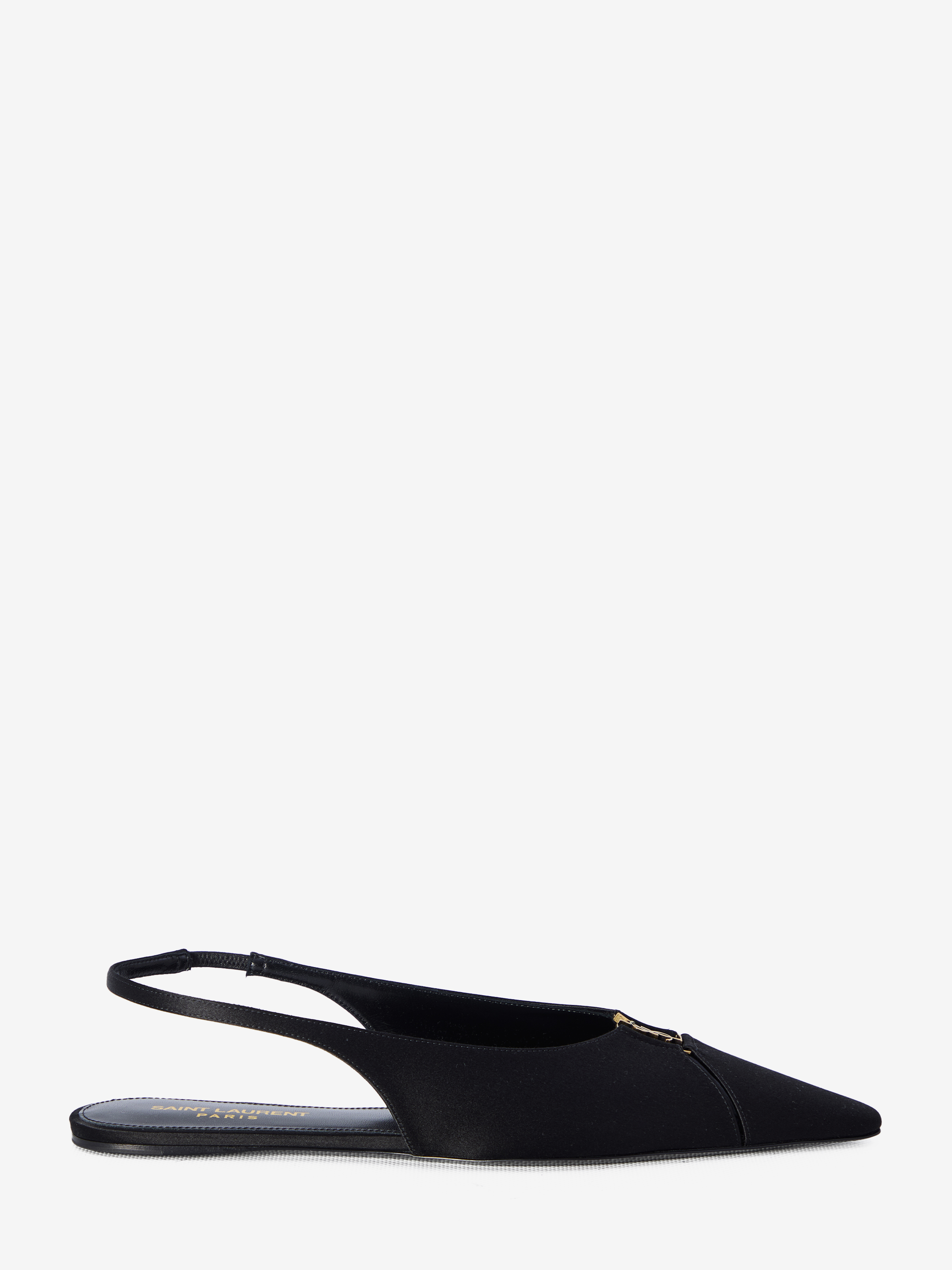 Shop Saint Laurent Babylone Slingback Ballerinas In Black