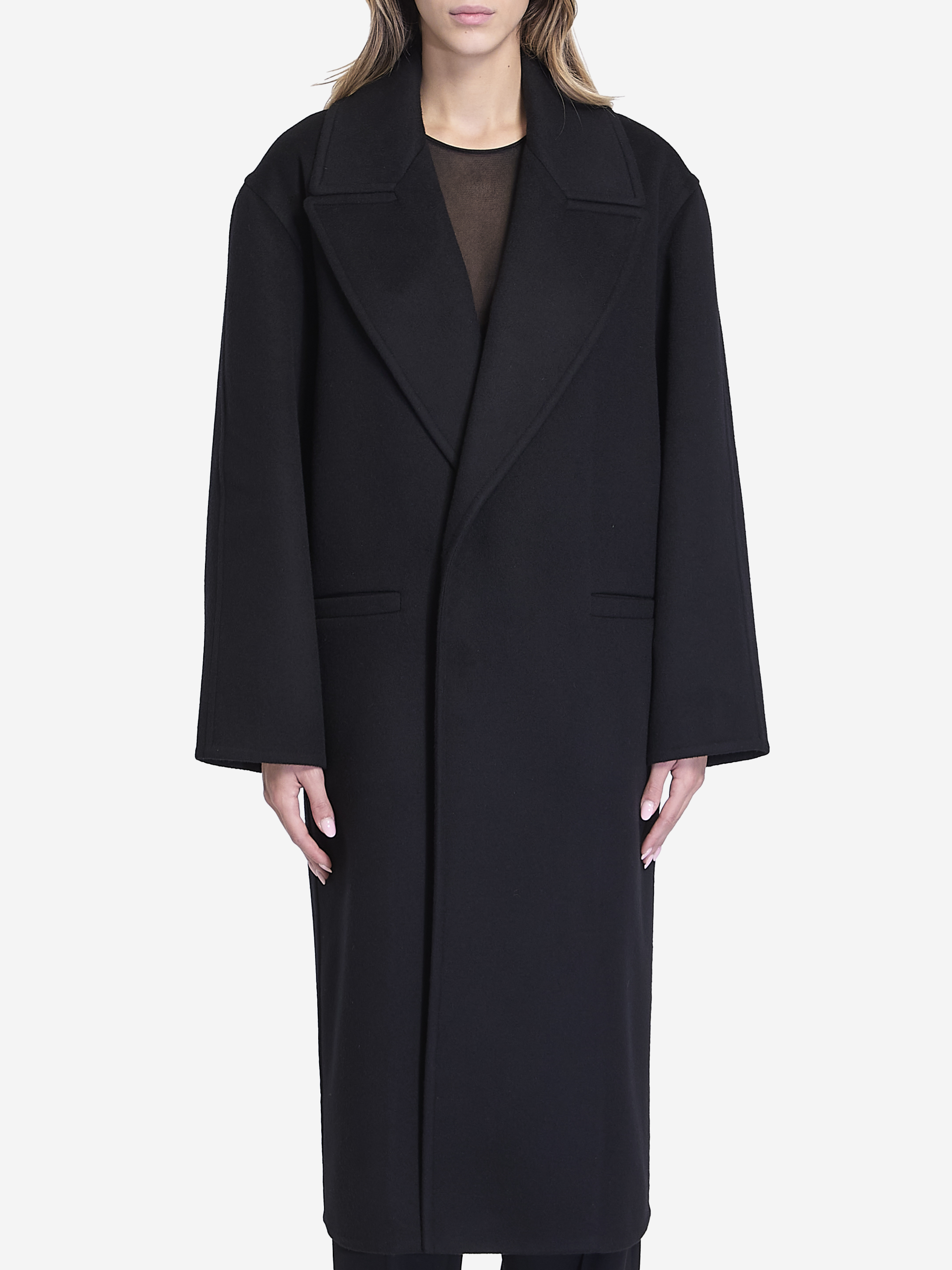 SAINT LAURENT COAT IN CASHMERE AND WOOL 