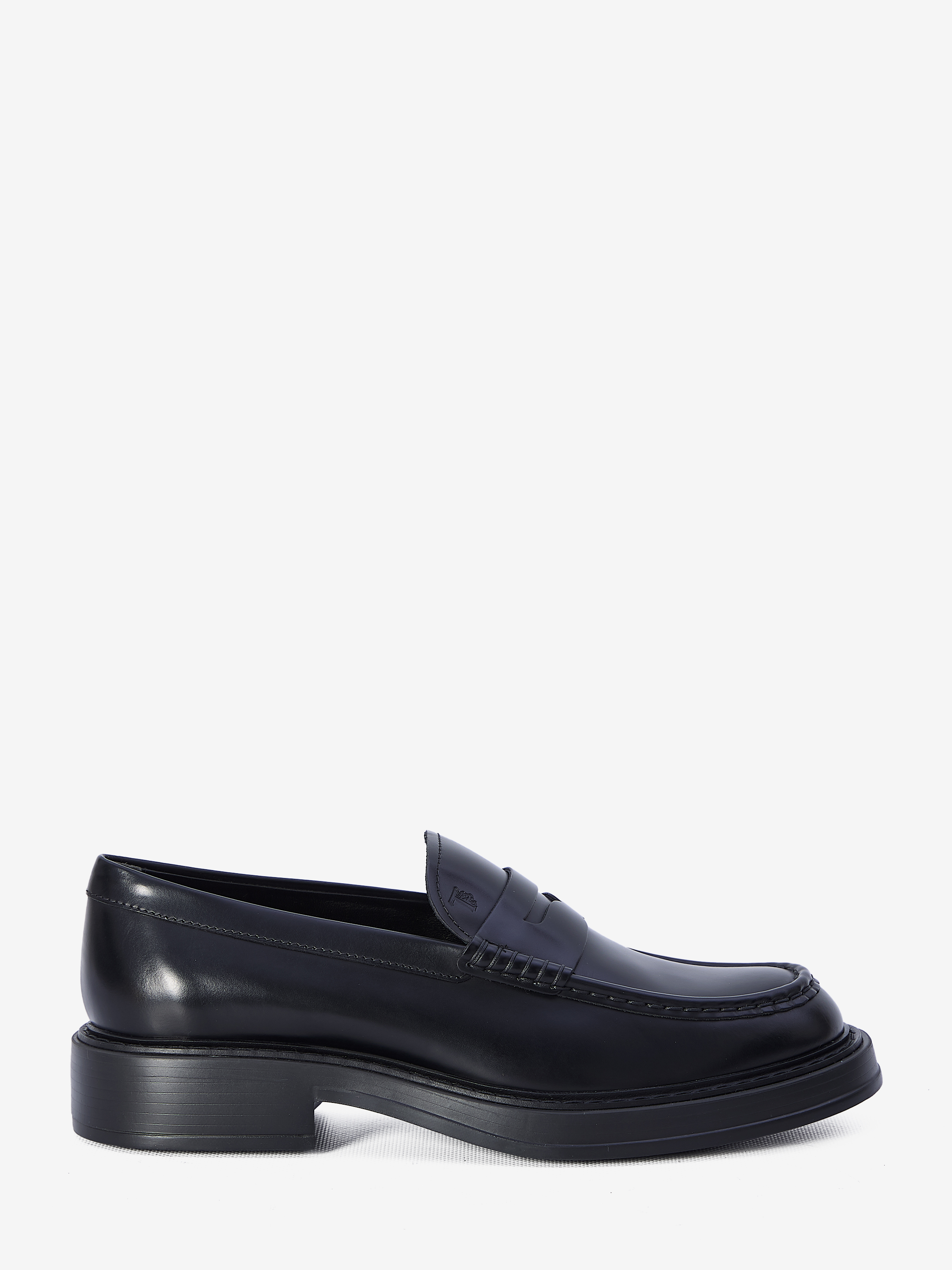 Shop Tod's Leather Loafers In Black