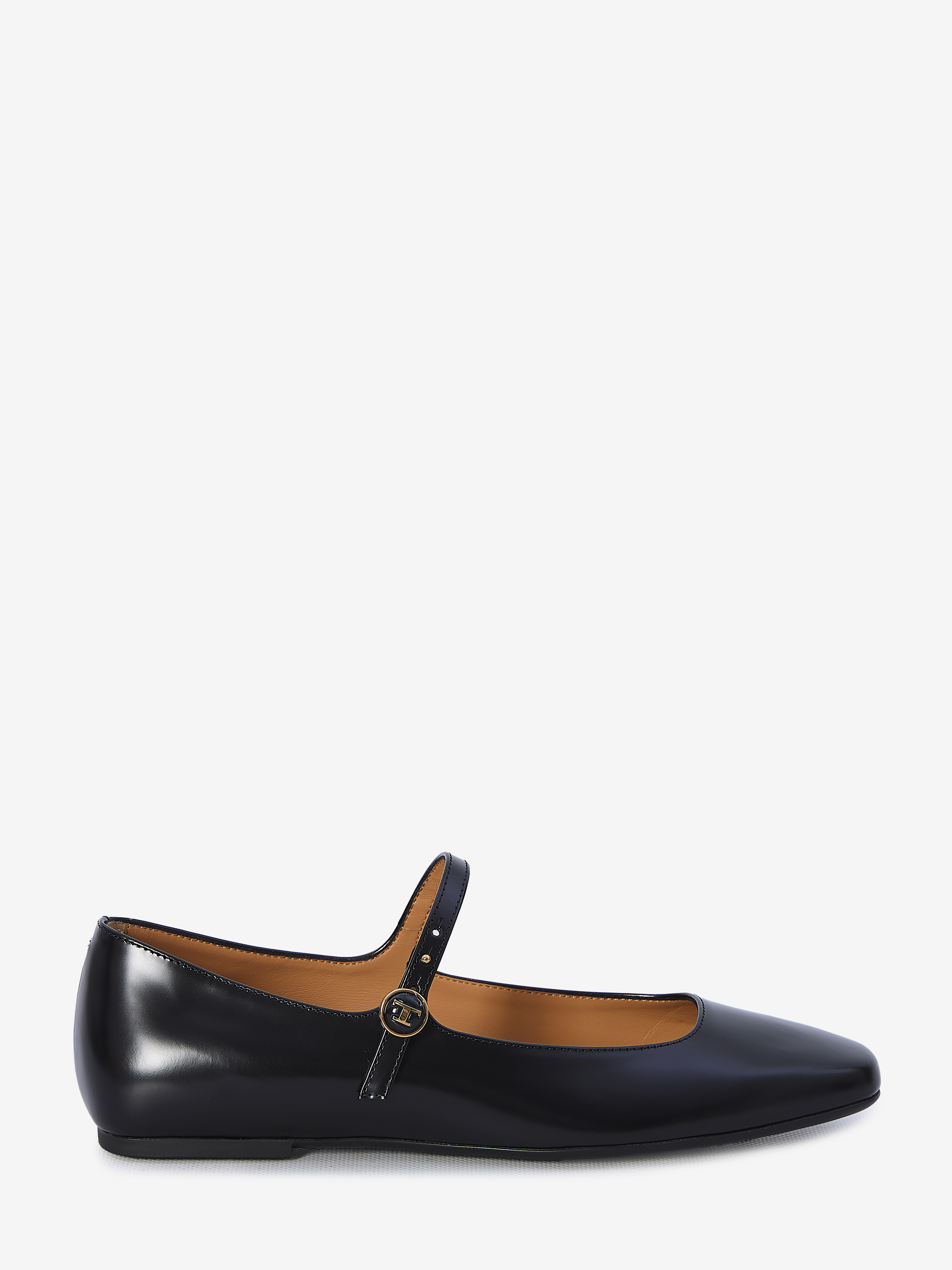 Shop Tod's Leather Ballerinas In Black