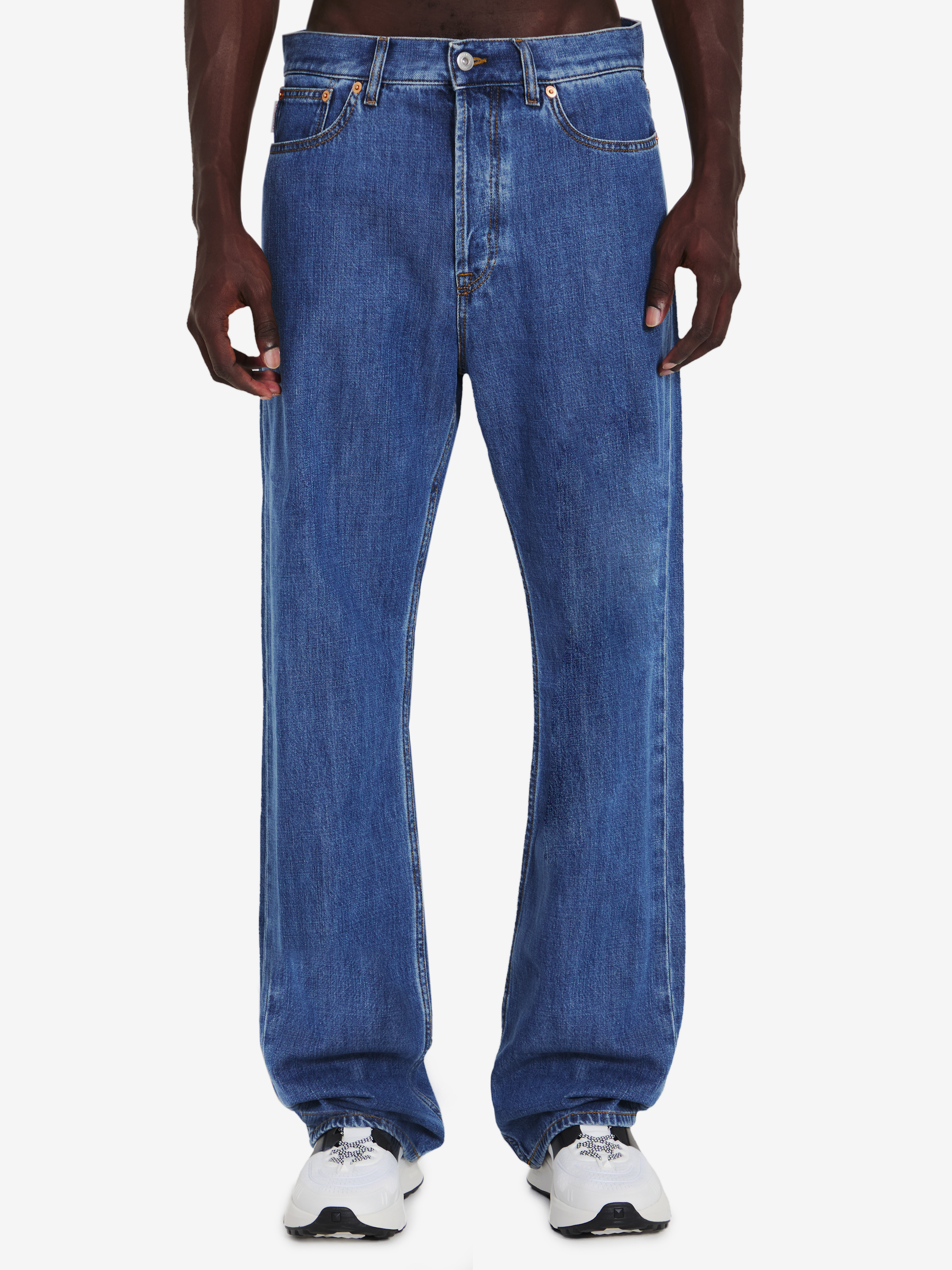 Shop Valentino Denim Jeans In Blue