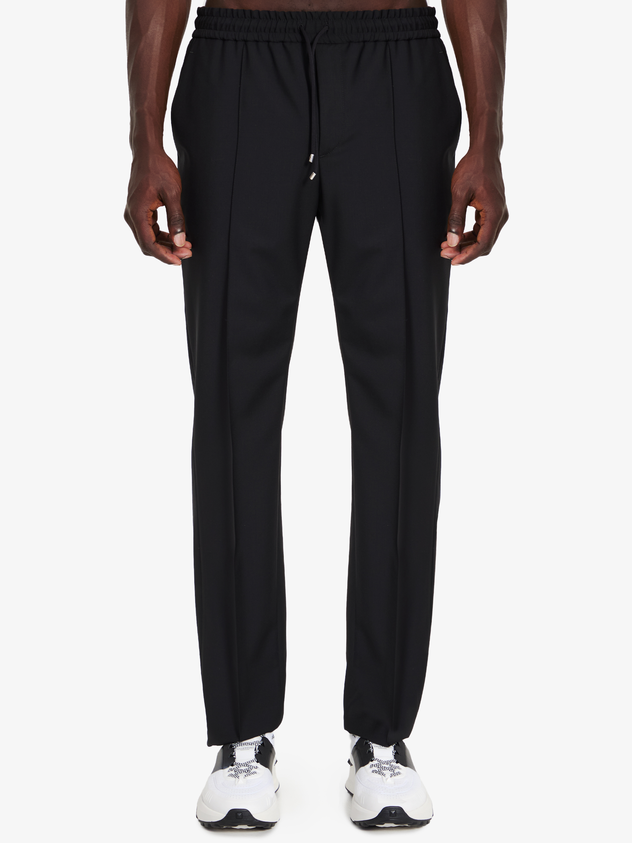 Shop Valentino Wool Pants In Black