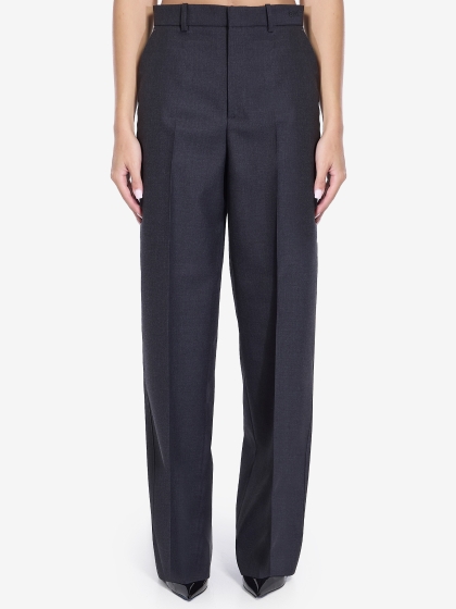 Wool gabardine trousers