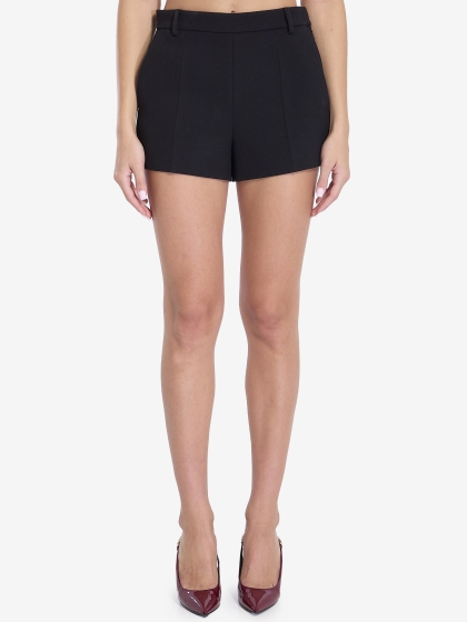 Wool crepe shorts