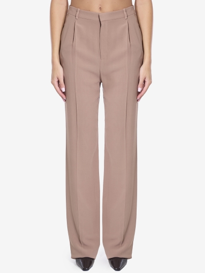 Silk crepe trousers