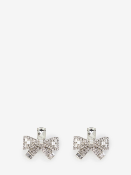 Crystal bow earrings