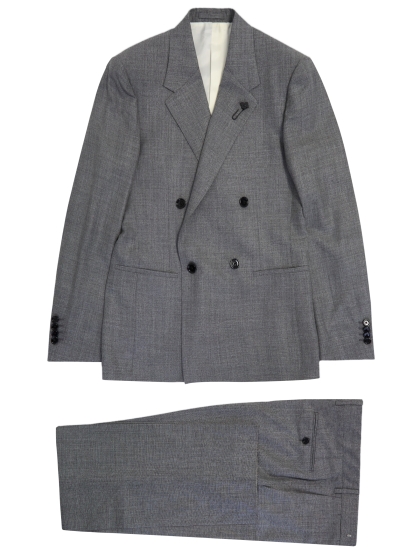 Two-piece suit in wool and silk