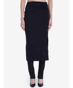 Draped skirt pants