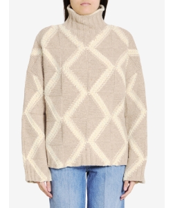 Argyle intarsia sweater