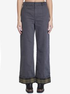 Trousers in cotton and nylon