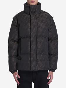 Puffer jacket in FF jacquard nylon