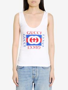 Tank top with Gucci print