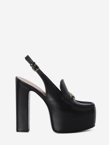 Mocassini slingback con plateau e Morsetto