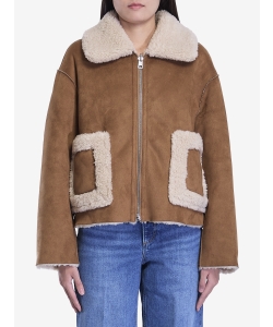 Vera reversible shearling aviator jacket