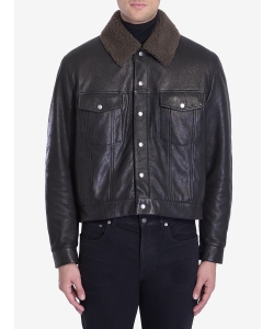 Short jacket in lambskin