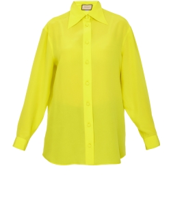 Yellow silk shirt