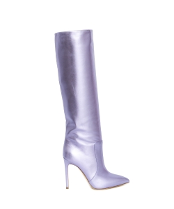 Lilac leather boots